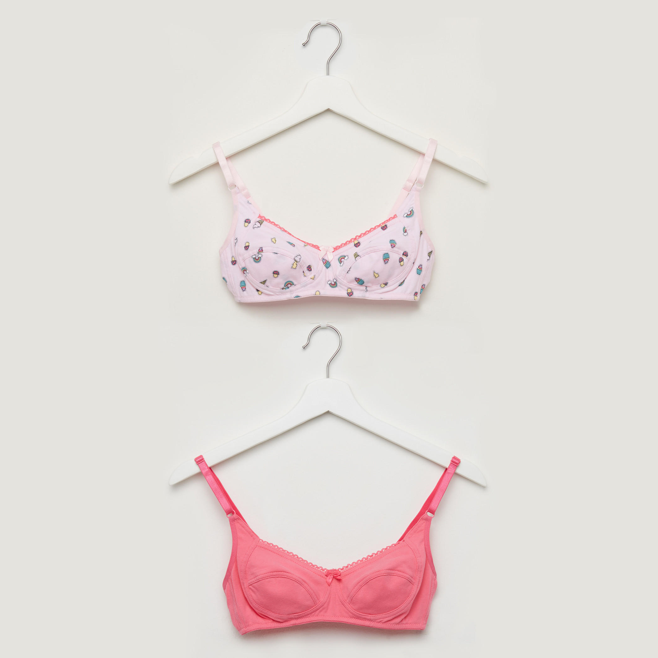 صدريّة بحمّالات قابلة للتعديل وتفاصيل دانتيل - طقم من قطعتين-women-clothing-lingerie-bras-image-1