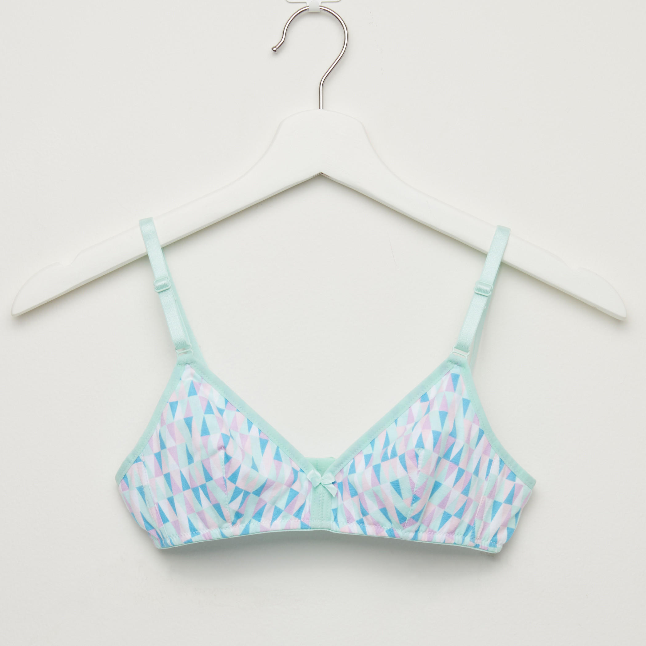 صدريّة تيشيرت غير مبطّنة بمشبك إغلاق ناعم - طقم من قطعتين متنوعتين-women-clothing-lingerie-bras-image-2