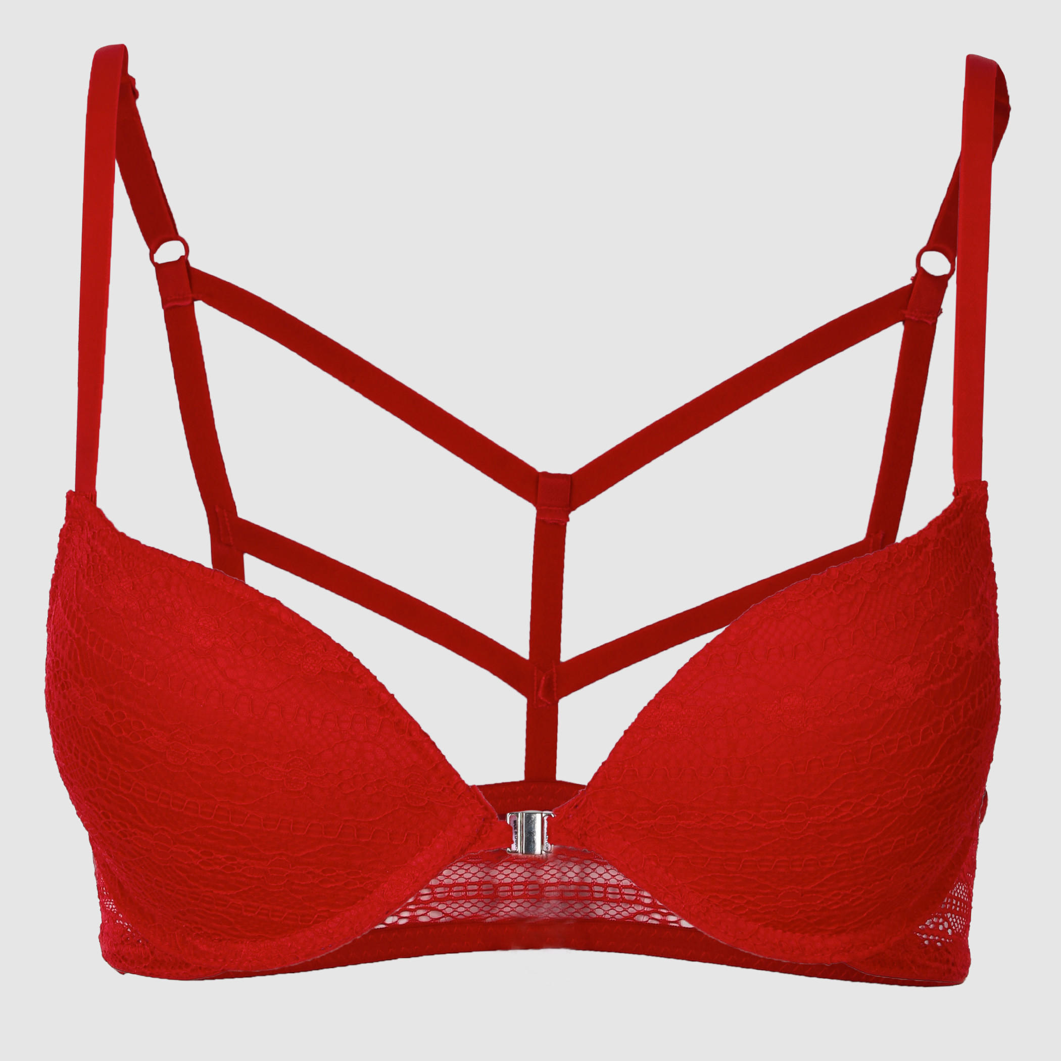 صدريّة مبطنة بحمّالات قابلة للتعديل ومشبك للإغلاق-women-clothing-lingerie-bras-image-2