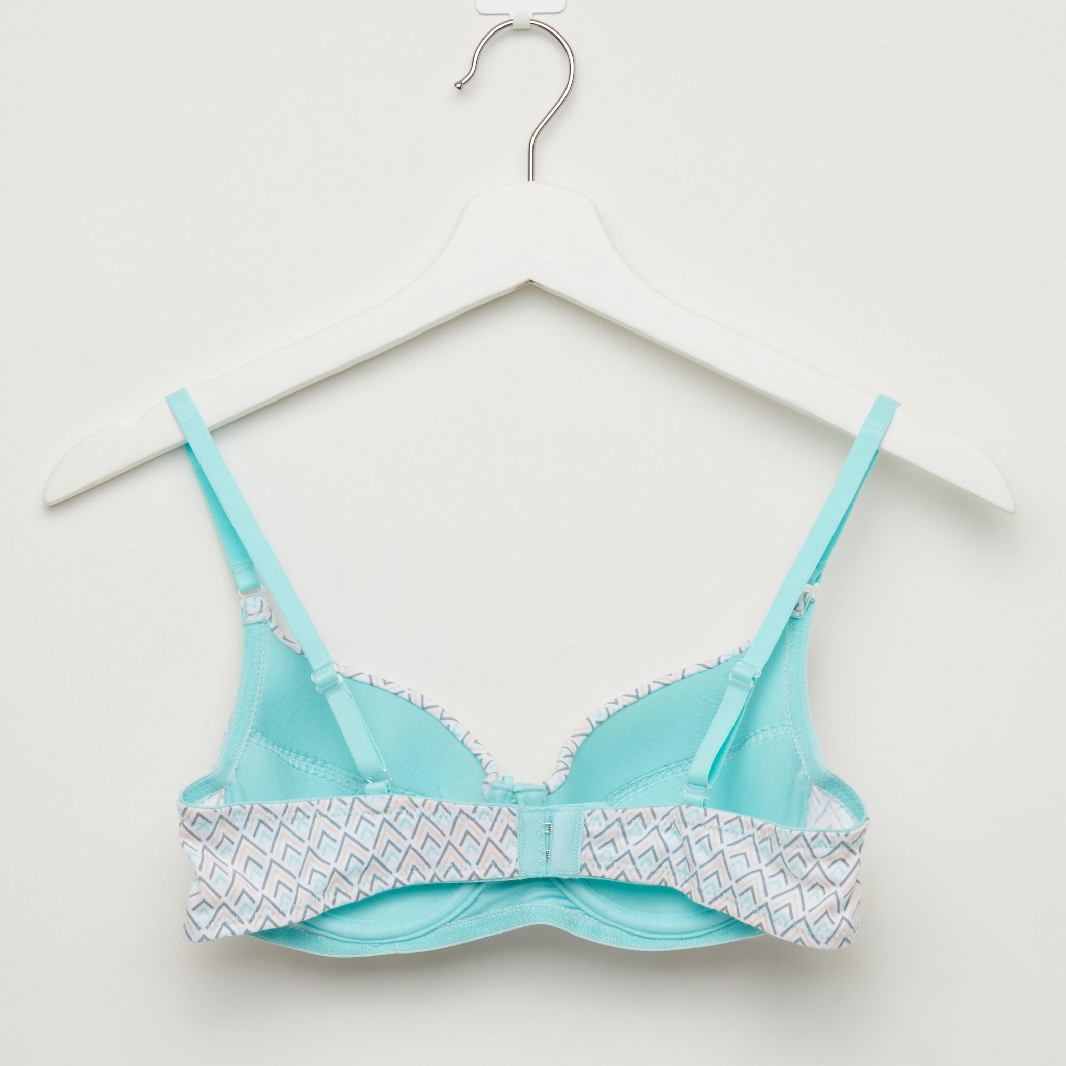 صدريّة تيشيرت مبطّنة بمشبك إغلاق ناعم - طقم من قطعتين متنوعتين-women-clothing-lingerie-bras-image-3