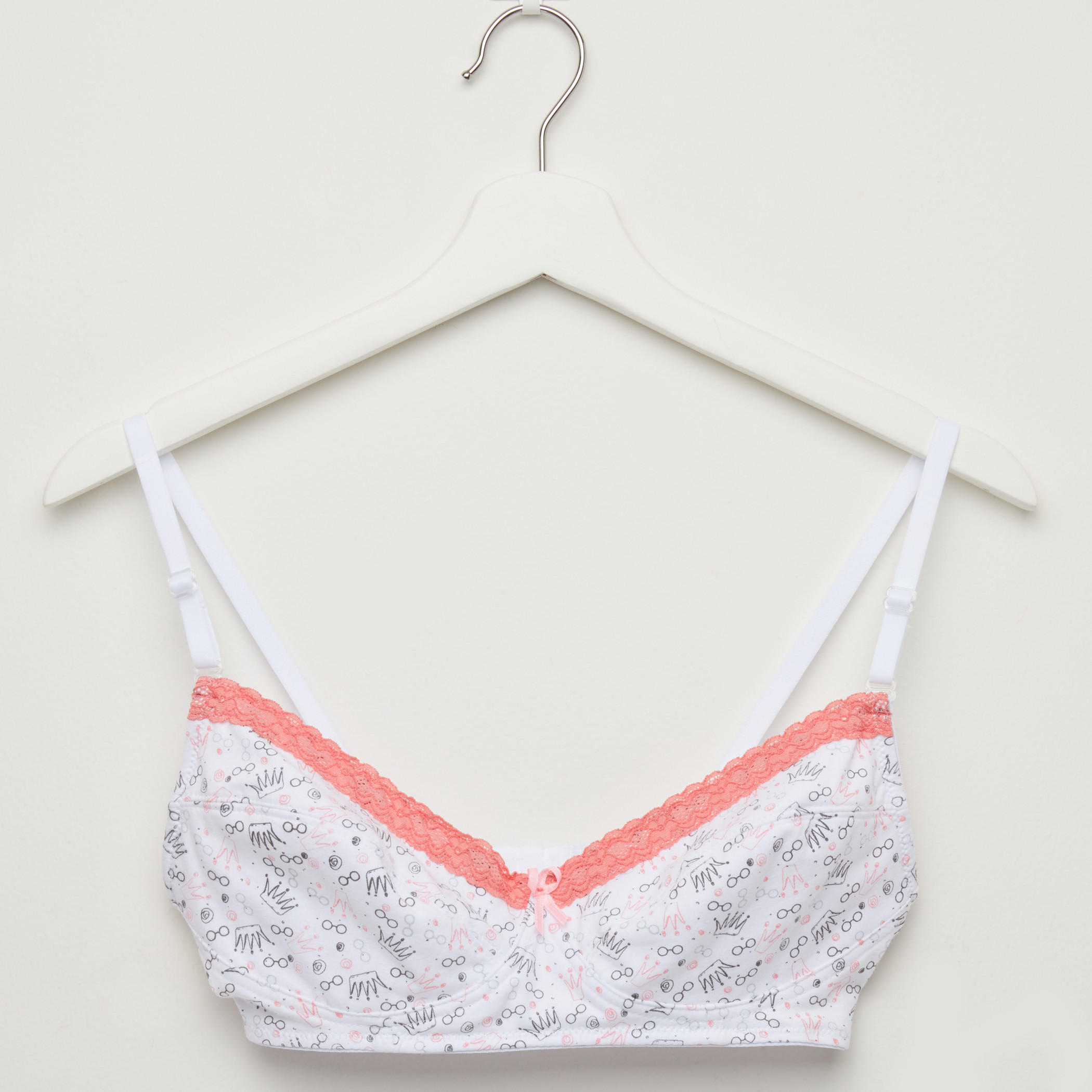 صدريّة غير مبطّنة بتفاصيل دانتيل ومشبك إغلاق ناعم - طقم من قطعتين-women-clothing-lingerie-bras-image-2