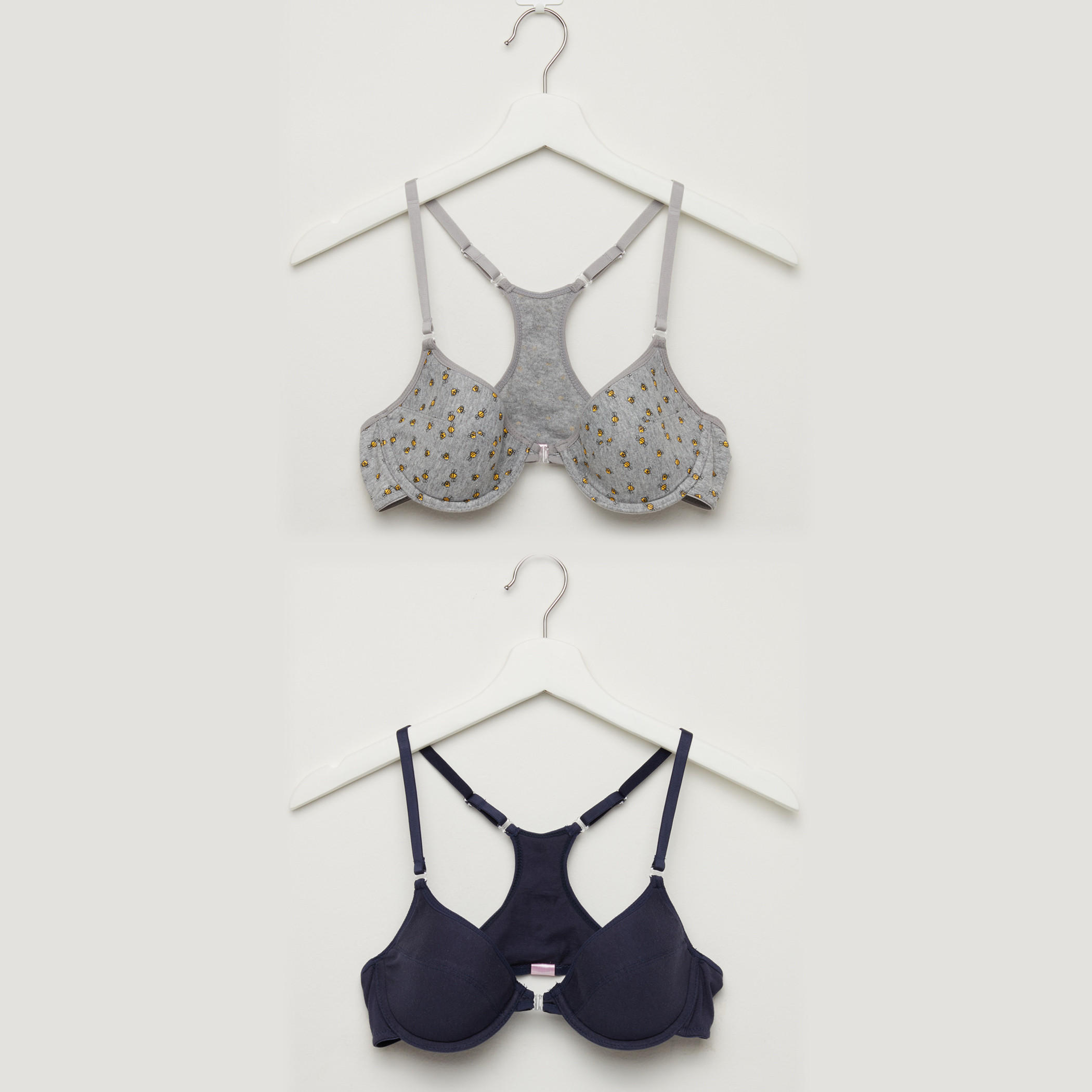 صدريّة تيشيرت مبطّنة بظهر ريسر - طقم من قطعتين متنوعتين-women-clothing-lingerie-bras-image-1