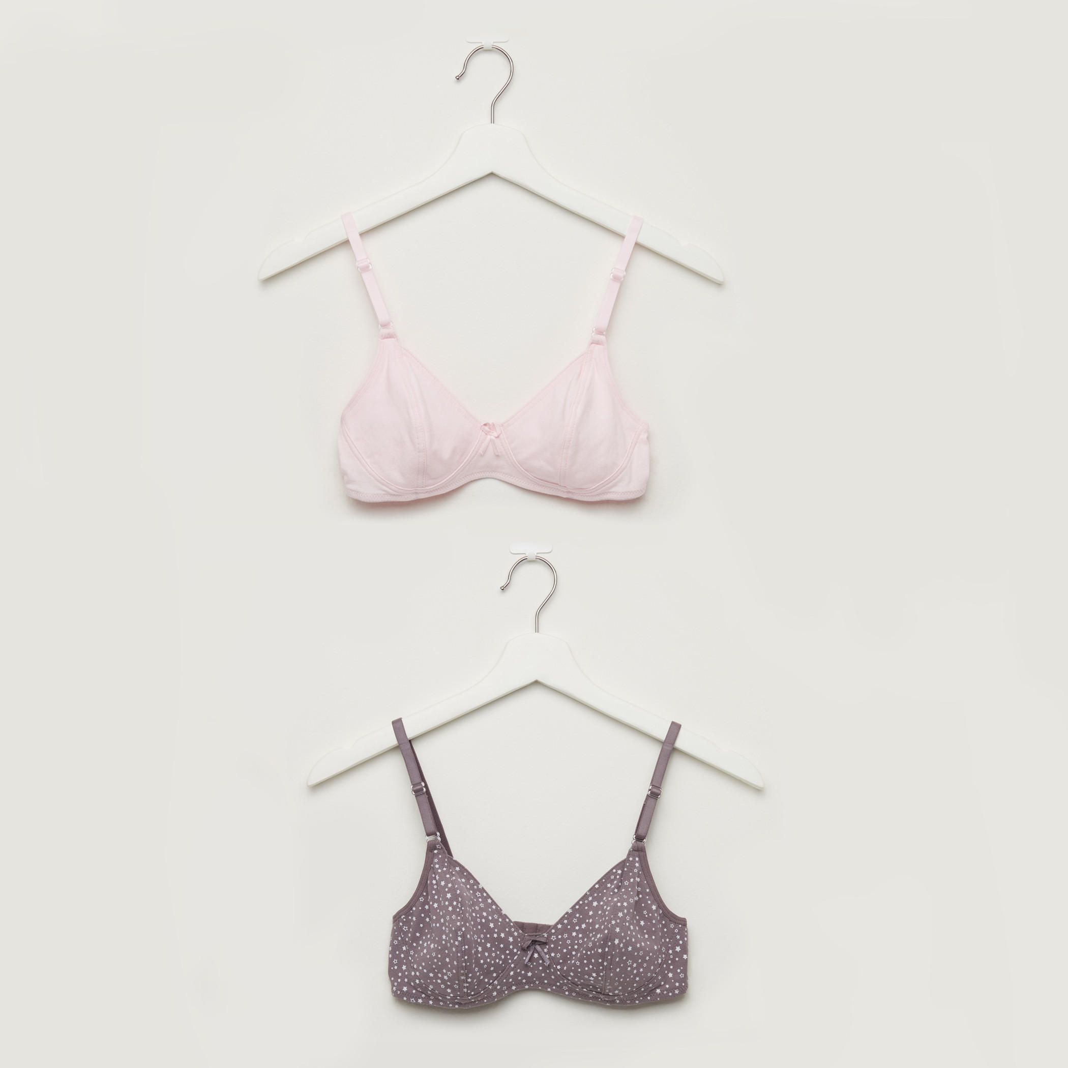 صدريّة غير مبطّنة بمشبك إغلاق ناعم - طقم من قطعتين متنوعتين-women-clothing-lingerie-bras-image-1