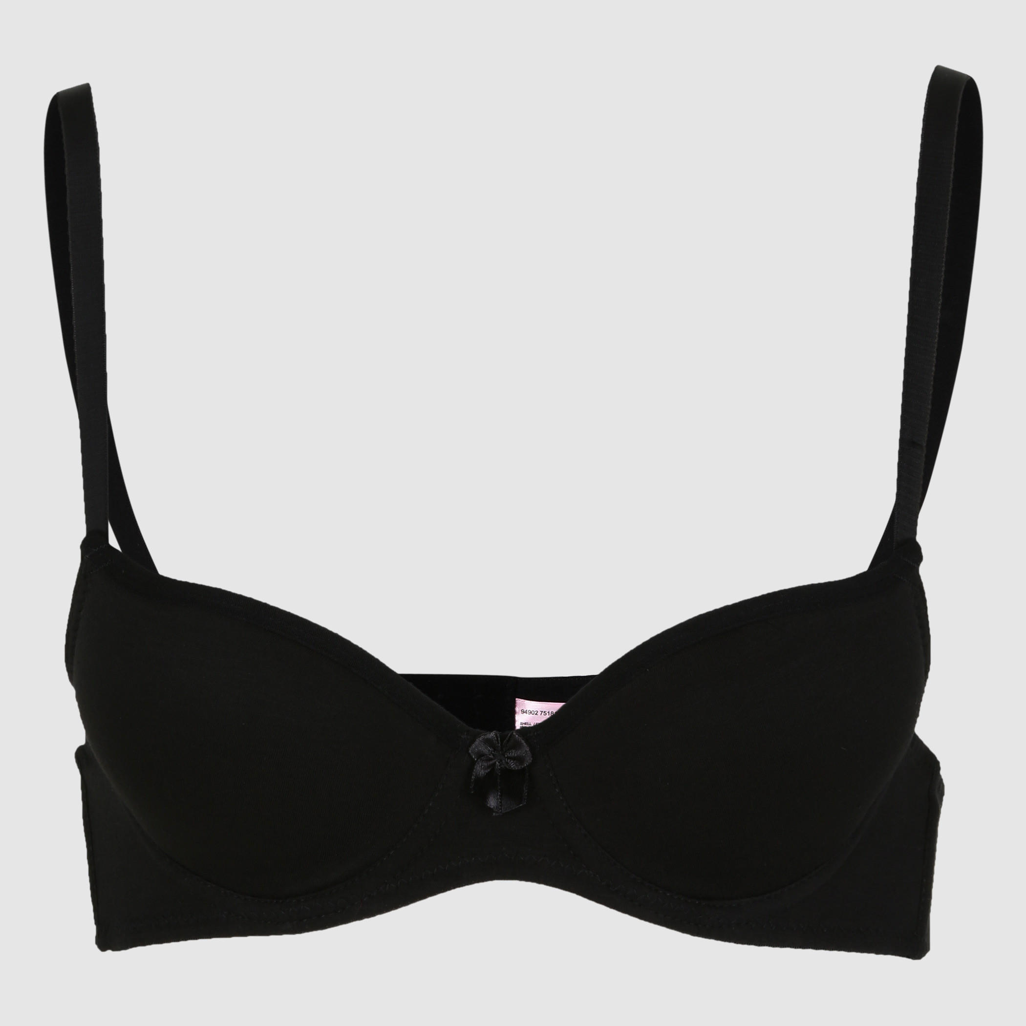 Bow Detail Padded Bra with Adjustable Straps-women-clothing-lingerie-bras-image-1