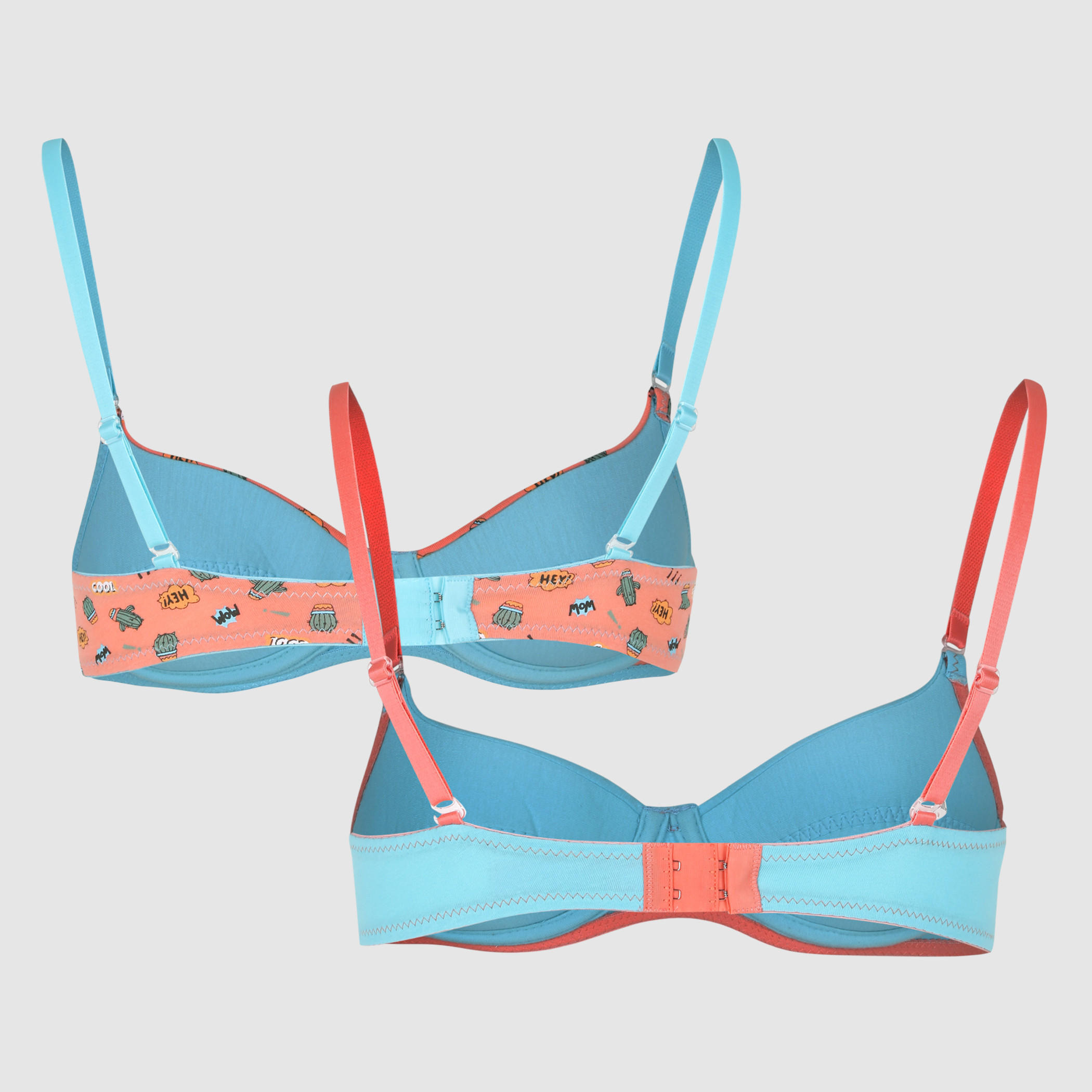 صدريّة مبطّنة بدعامات تحتية وطبعات - طقم من قطعتين-women-clothing-lingerie-bras-image-1