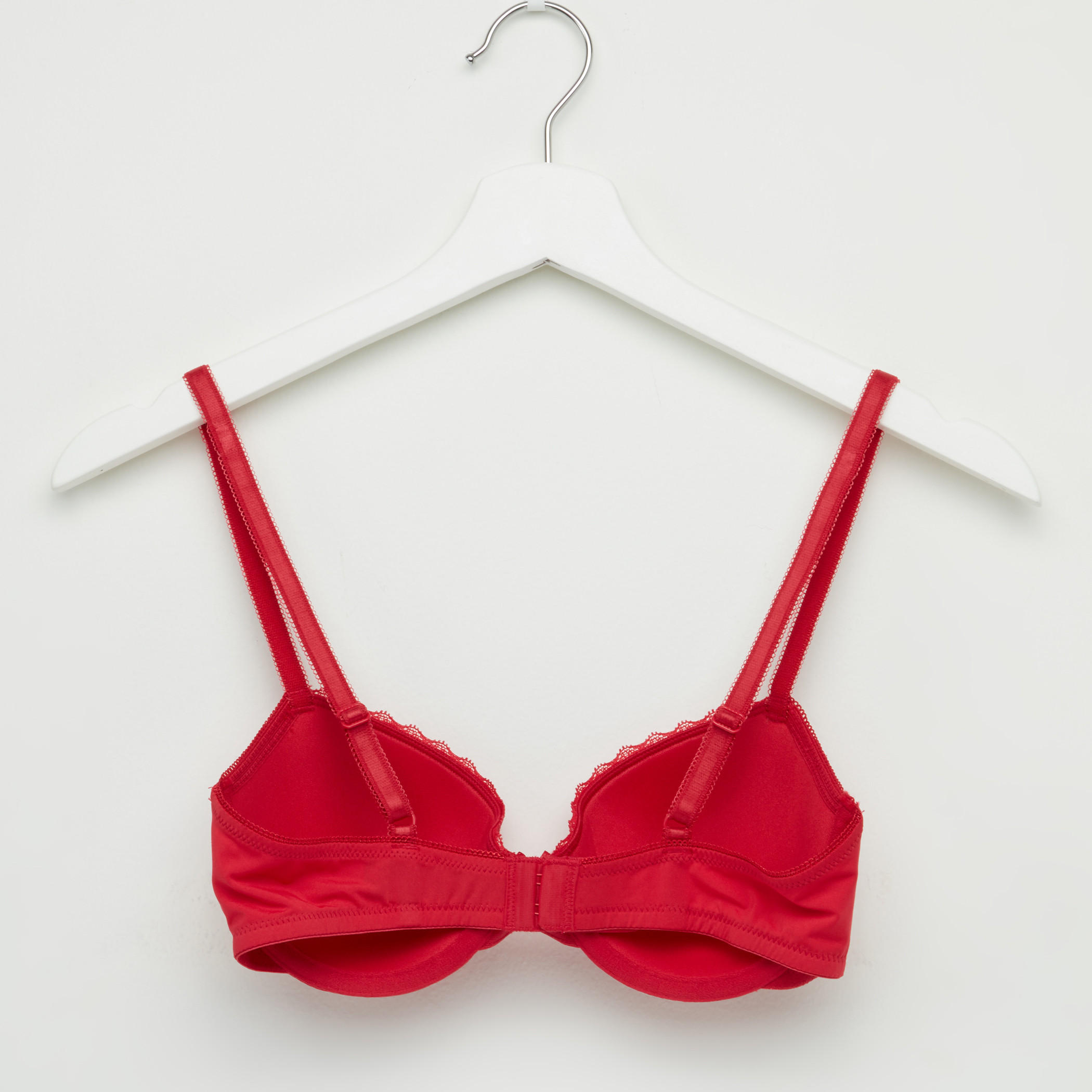 Lace Detail Padded Plunge Bra with Adjustable Straps - Set of 2-women-clothing-lingerie-bras-image-2