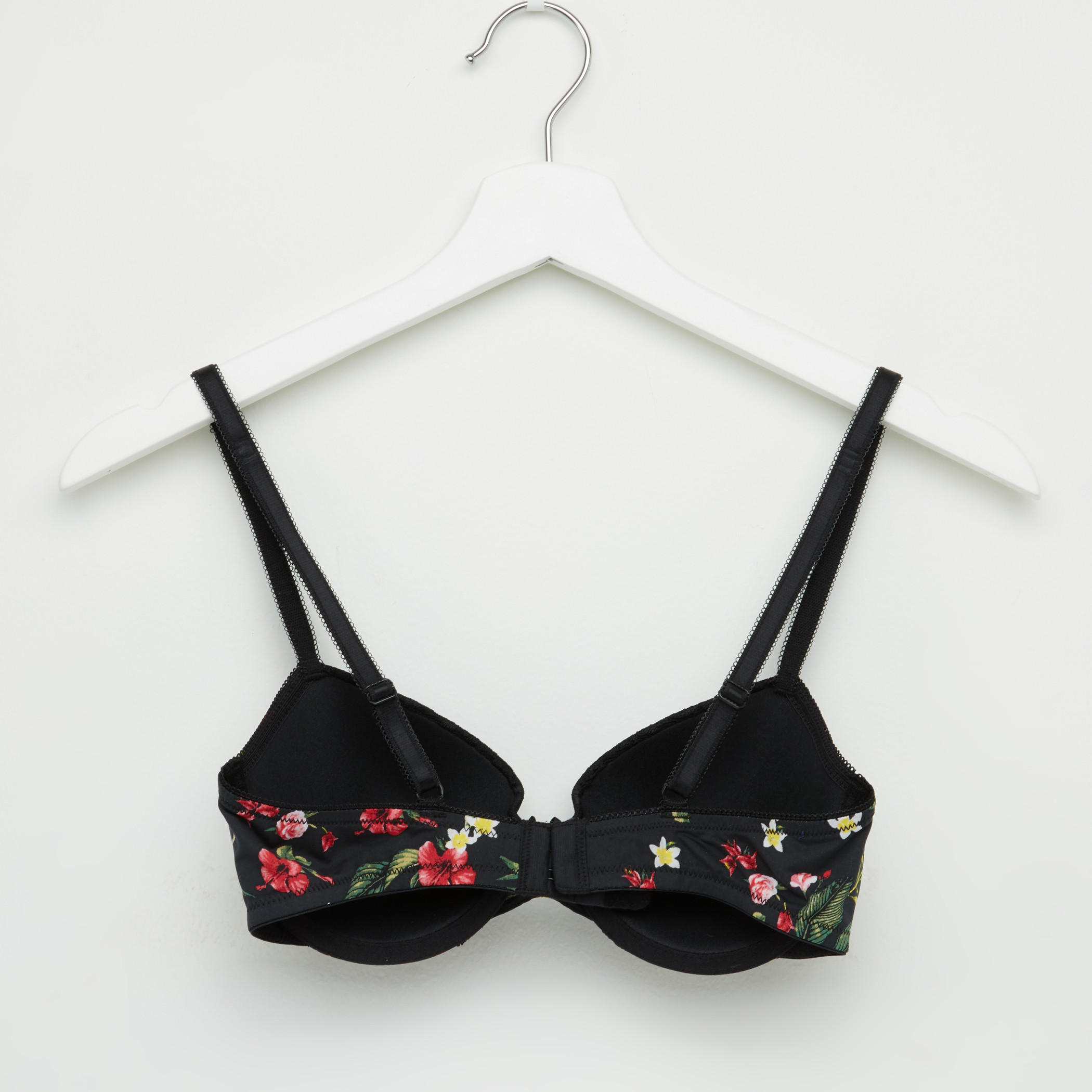 Lace Detail Padded Plunge Bra with Adjustable Straps - Set of 2-women-clothing-lingerie-bras-image-4