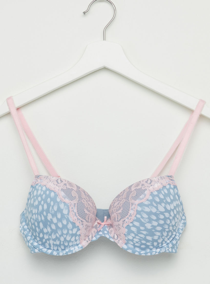 صدريّة مبطّنة بتفاصيل دانتيل ومشبك إغلاق ناعم - طقم من قطعتين-women-clothing-lingerie-bras-image-4