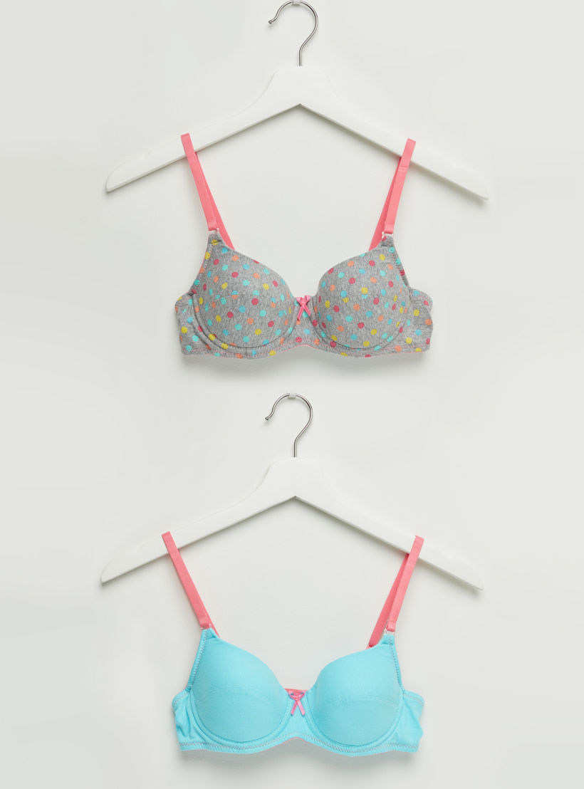 صدرية مبطّنة بمشبك إغلاق - طقم من قطعتين-women-clothing-lingerie-bras-image-1