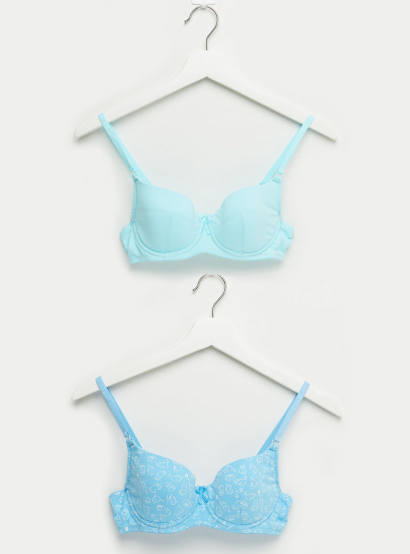 صدرية مبطّنة بمشبك إغلاق - طقم من قطعتين-women-clothing-lingerie-bras-image-1