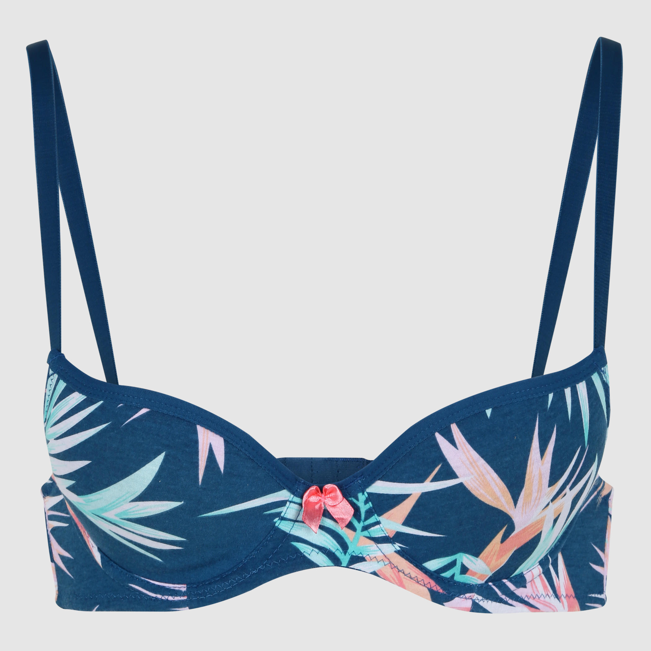 Printed Bra with Spaghetti Straps and Hook Closure-women-clothing-lingerie-bras-image-1