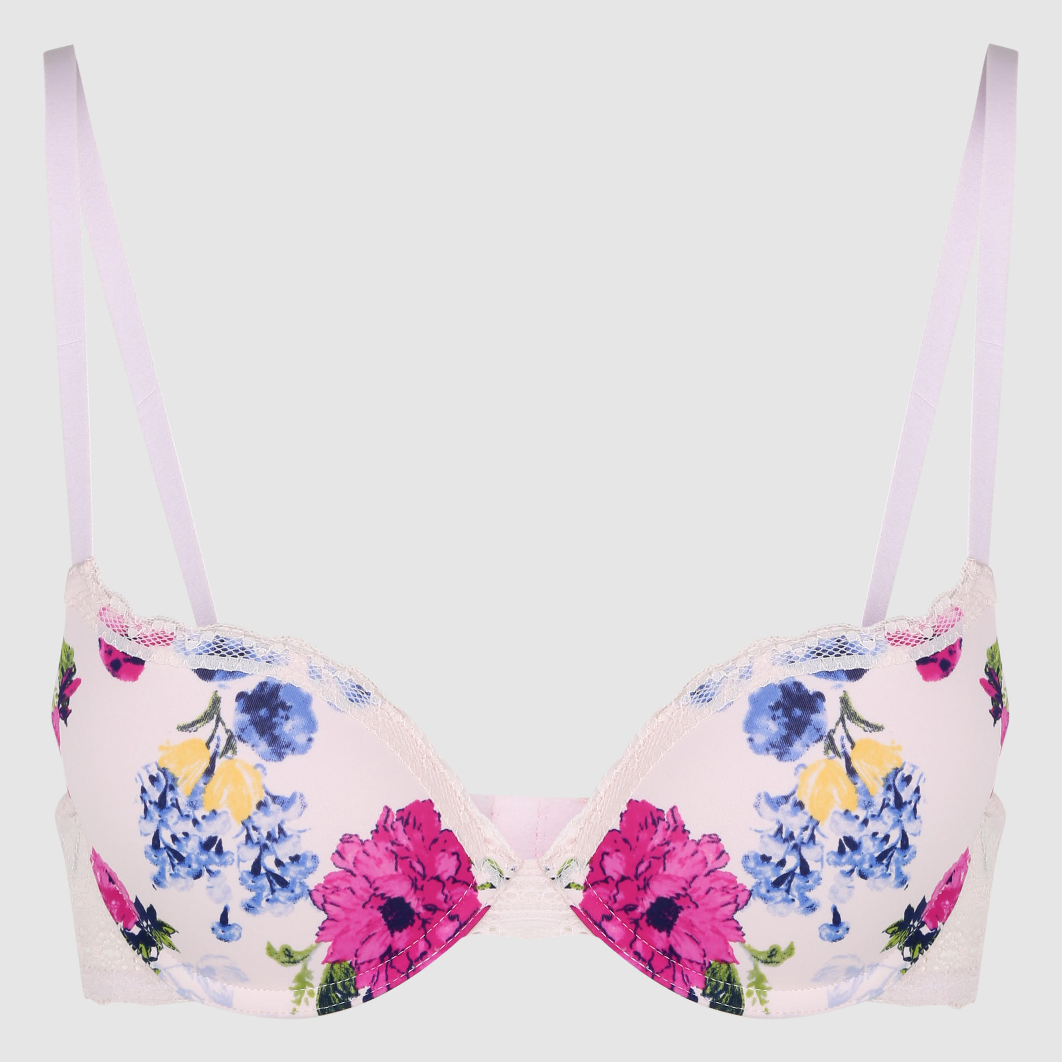 Demi Padded Bra with Spaghetti Straps and Hook Closure-women-clothing-lingerie-bras-image-1