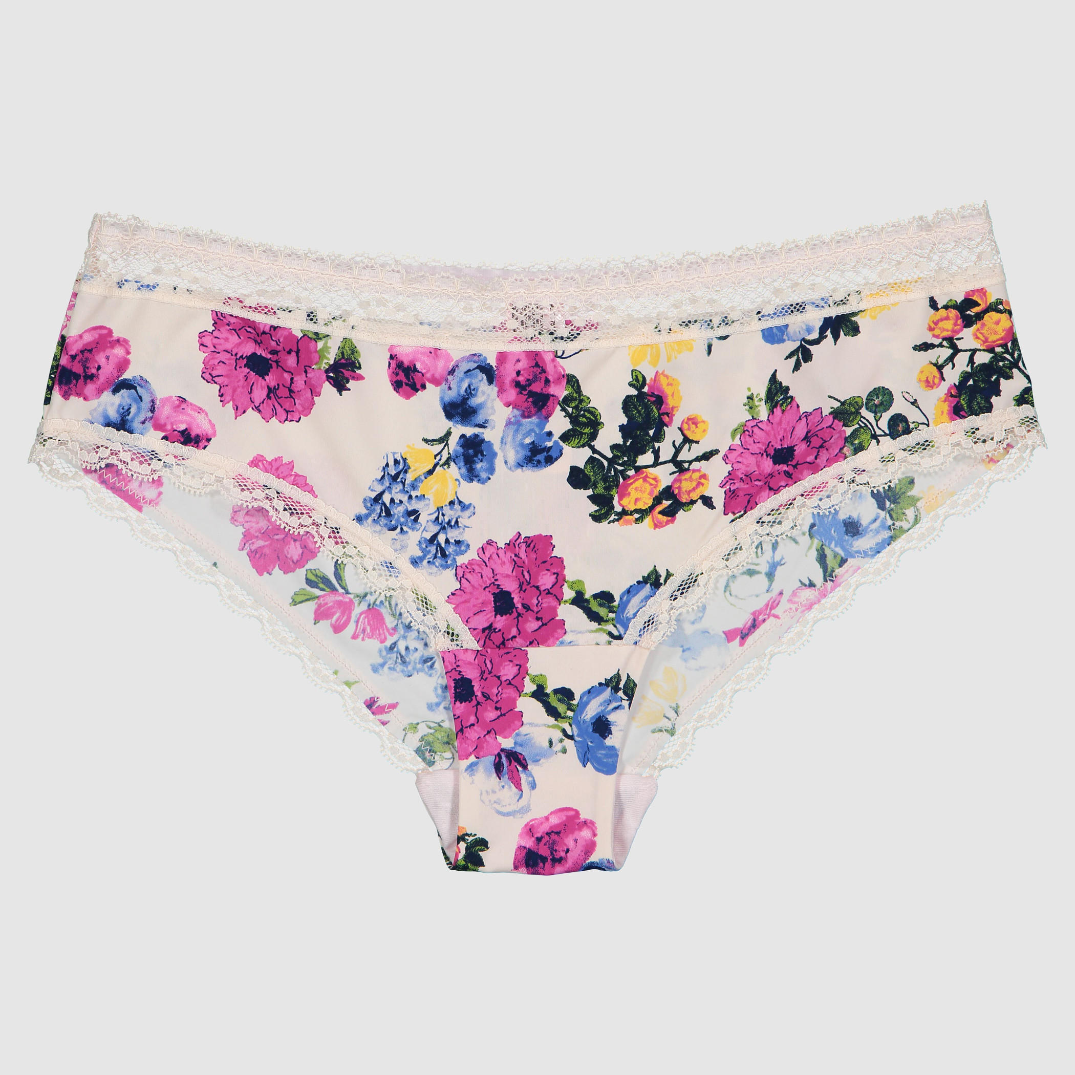 سراويل بيكيني بخصر مطّاطي وطبعات مع تفاصيل دانتيل-women-clothing-lingerie-panties-image-1