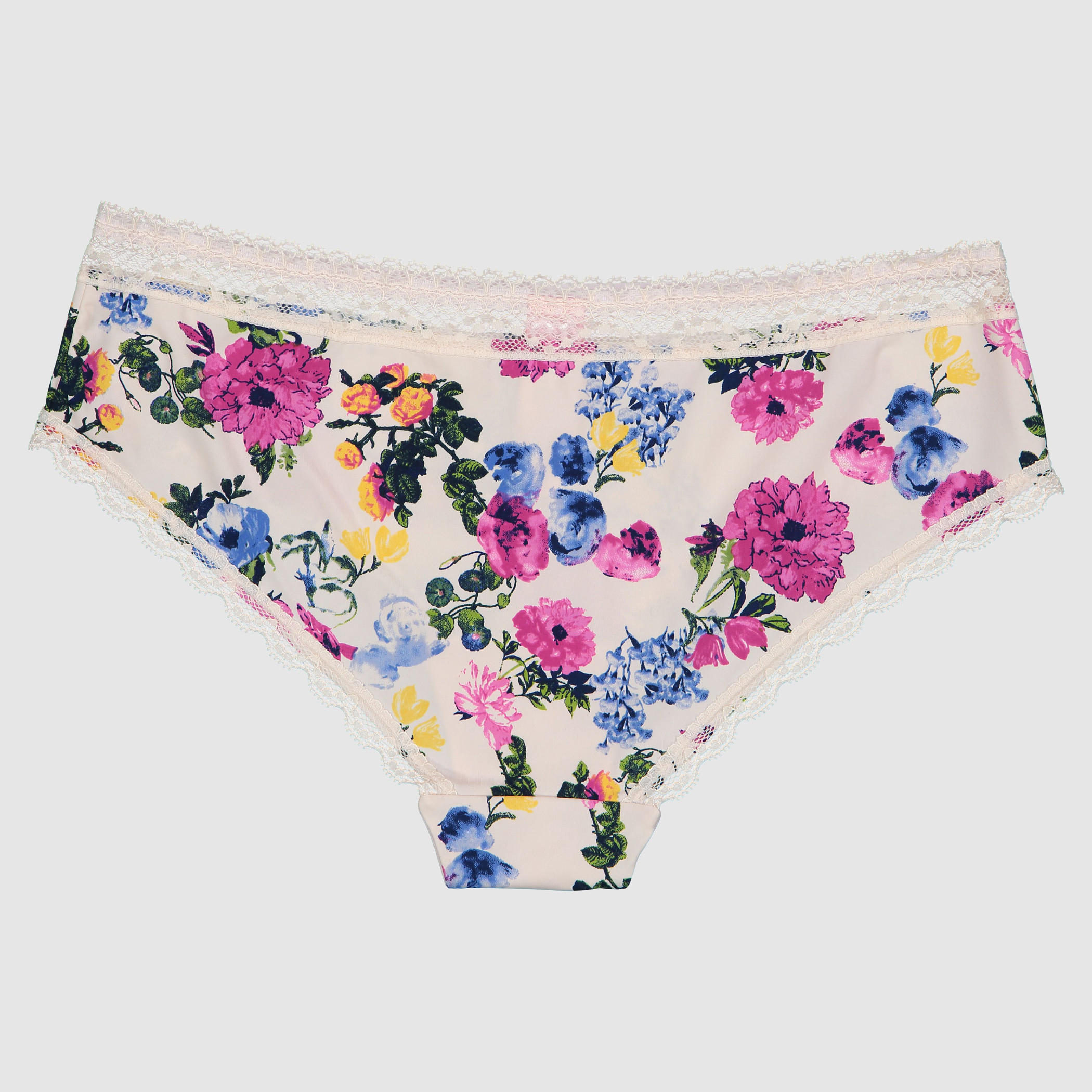 سراويل بيكيني بخصر مطّاطي وطبعات مع تفاصيل دانتيل-women-clothing-lingerie-panties-image-2
