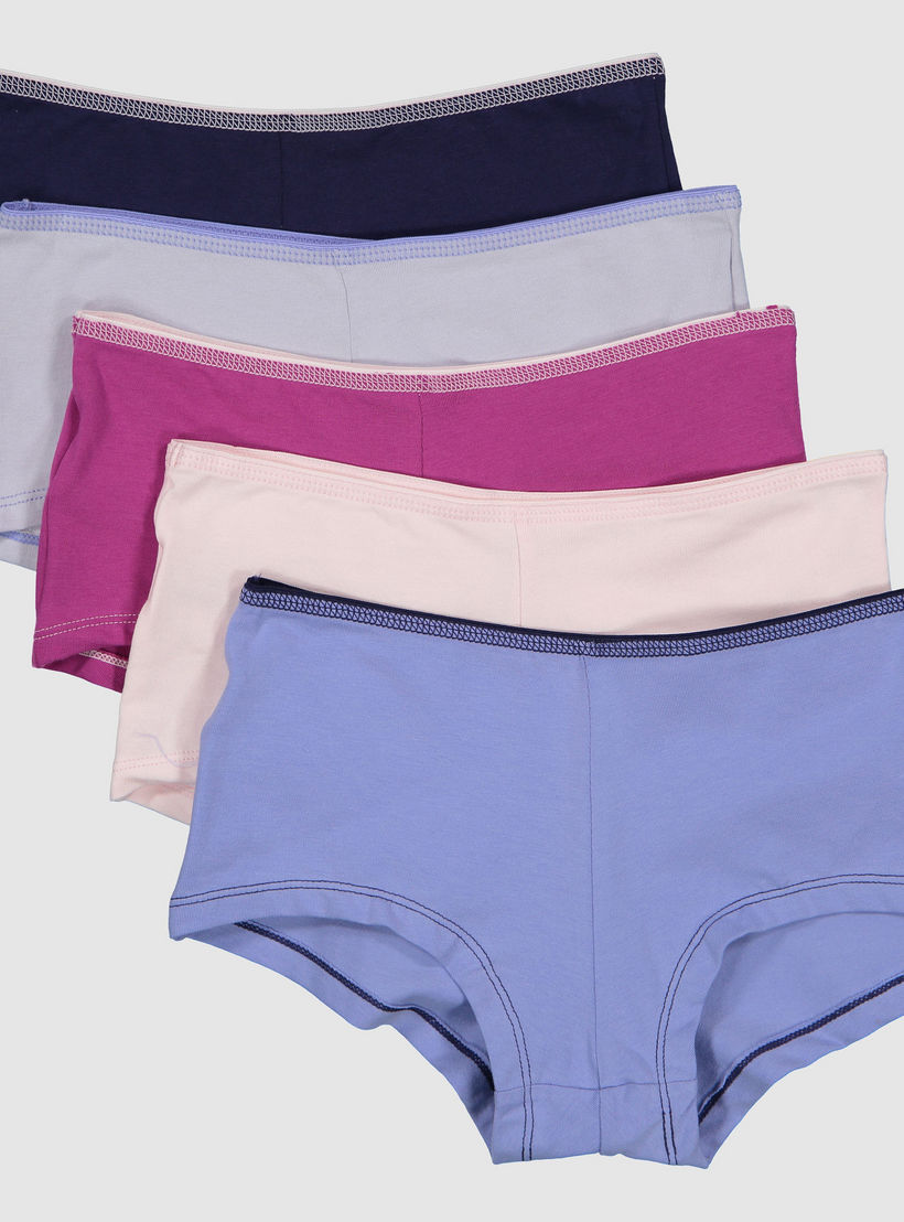 سراويل داخلية بخصر مطّاطي - طقم من 5 قطع-women-clothing-lingerie-panties-image-1
