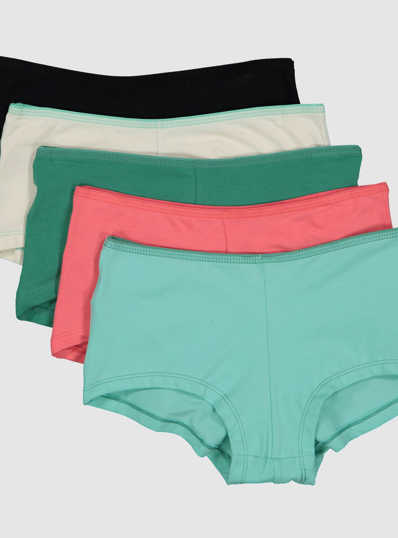 سراويل داخلية بخصر مطّاطي - طقم من 5 قطع-women-clothing-lingerie-panties-image-1