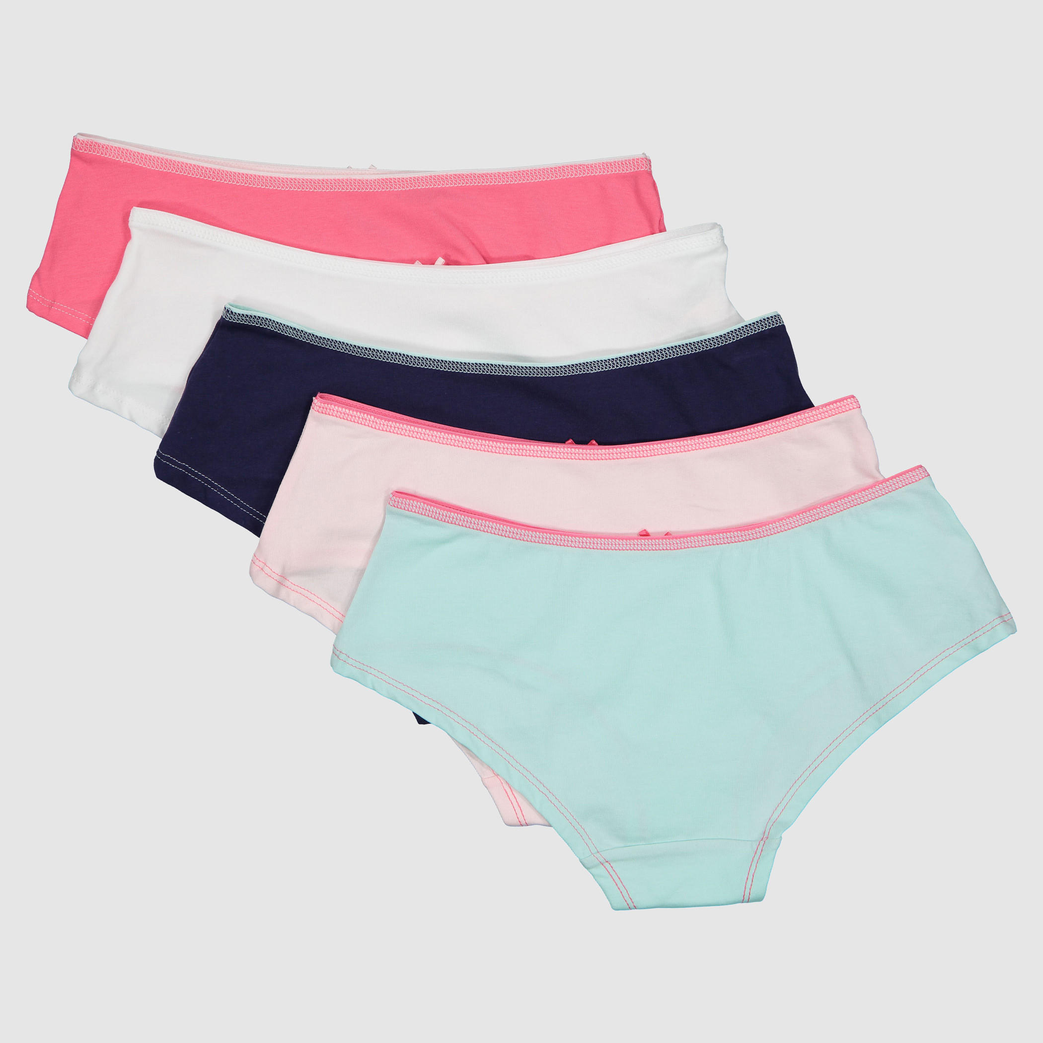 سراويل داخلية بخصر مطّاطي وفيونكة - طقم من 5 قطع-women-clothing-lingerie-panties-image-2