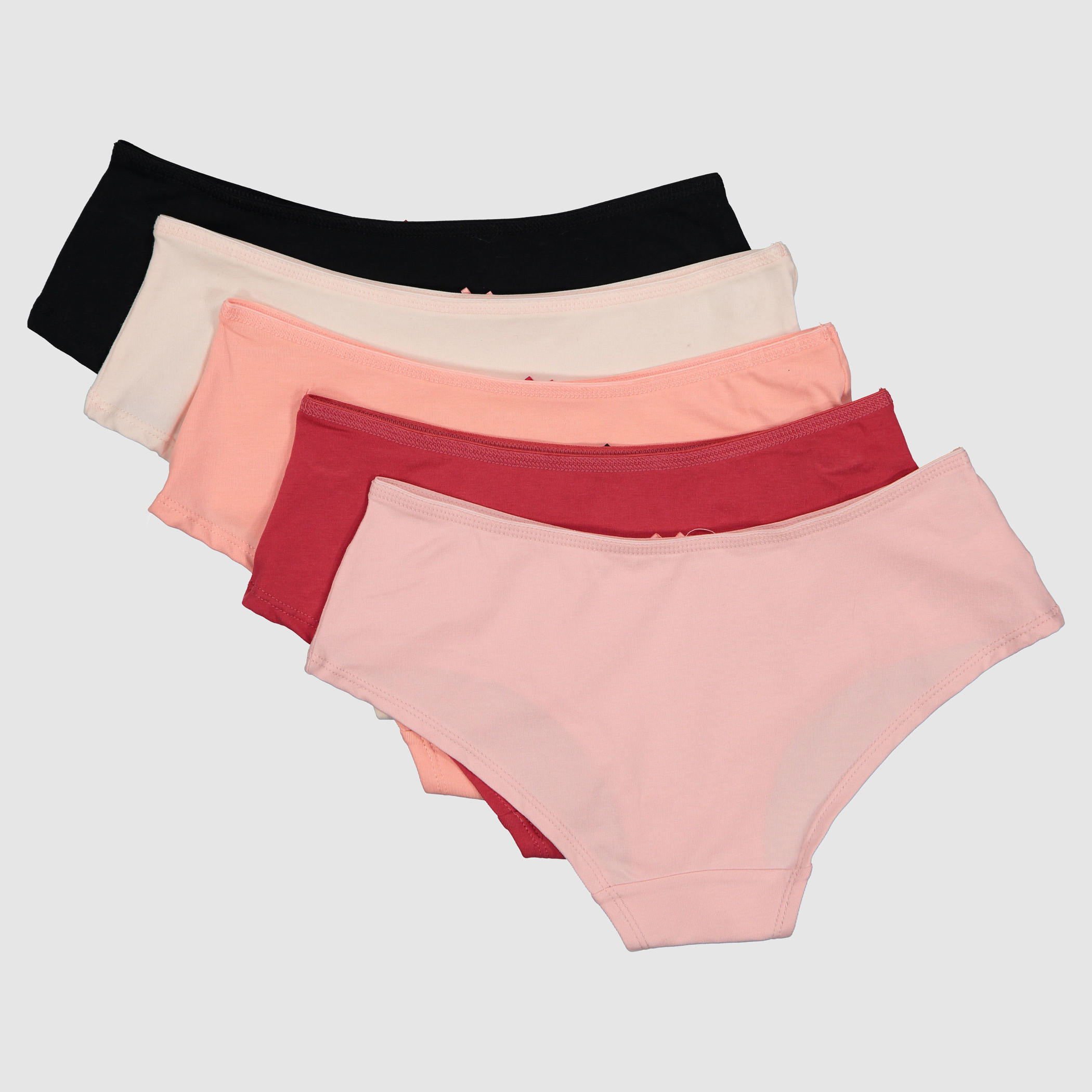 سراويل داخلية بخصر مطّاطي وفيونكة - طقم من 5 قطع-women-clothing-lingerie-panties-image-2