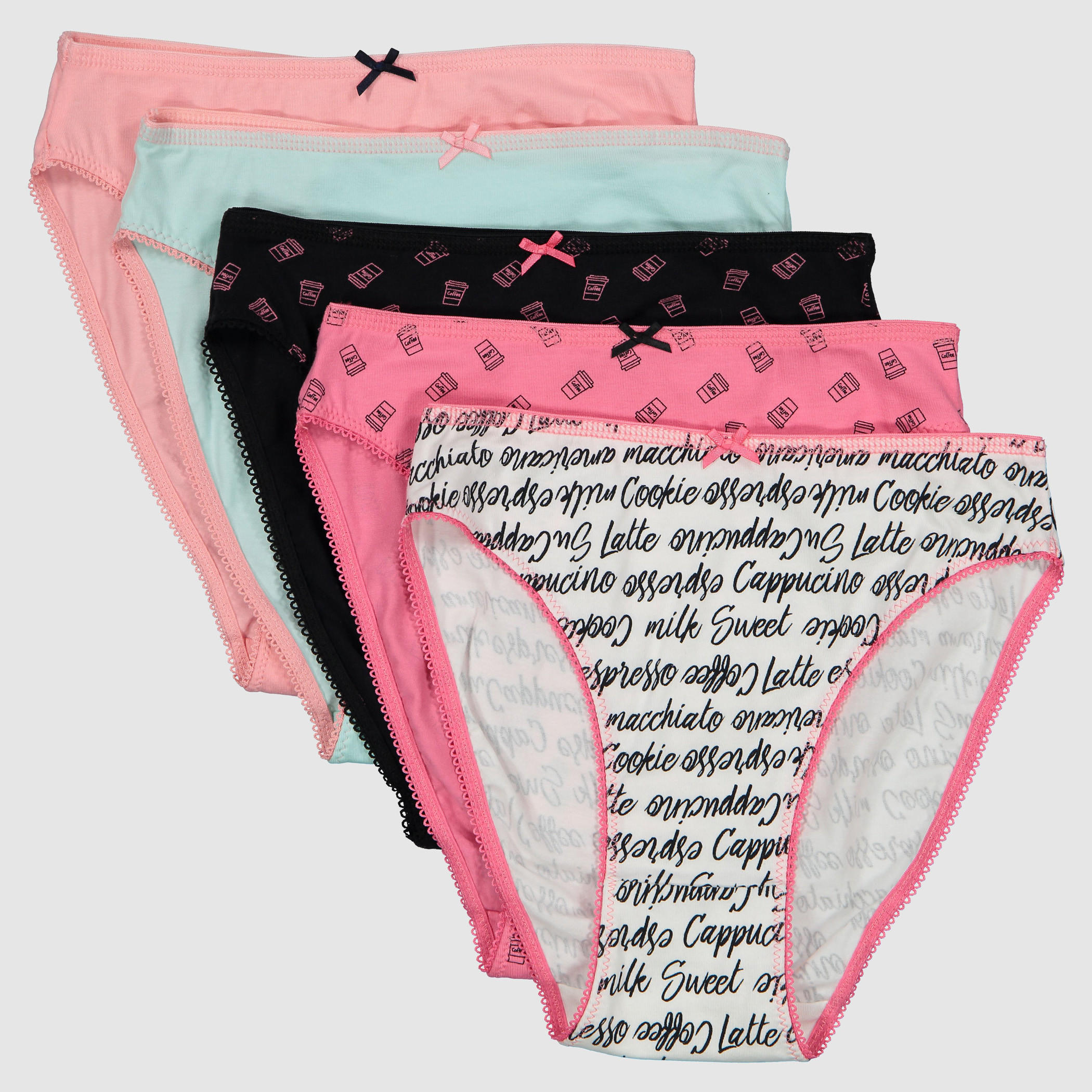 سراويل داخلية متنوعة بخصر مطّاطي - طقم من 5 قطع-women-clothing-lingerie-panties-image-1
