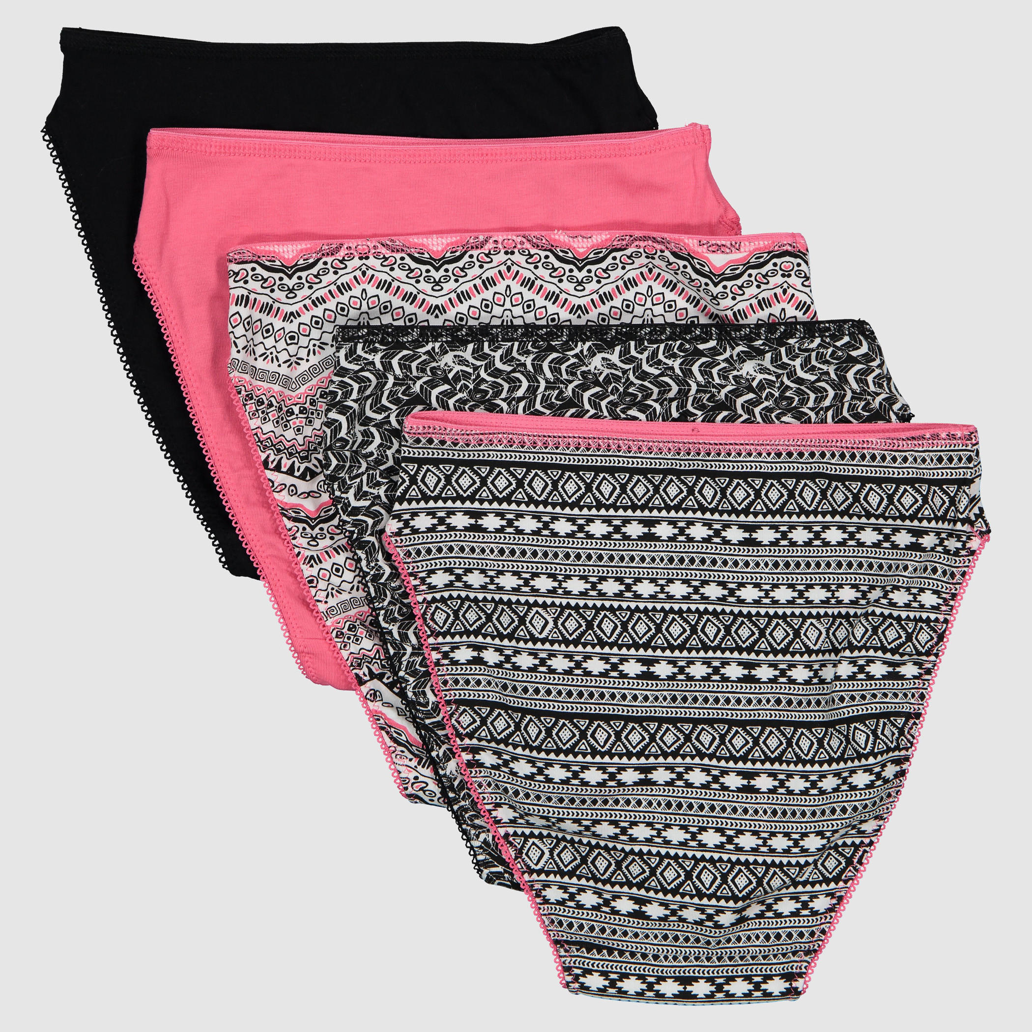 سراويل داخلية متنوعة بخصر مطّاطي - طقم من 5 قطع-women-clothing-lingerie-panties-image-2