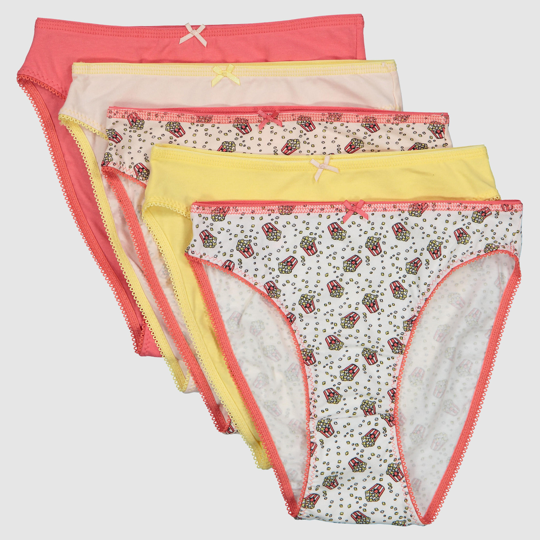 سراويل داخلية متنوعة بخصر مطّاطي - طقم من 5 قطع-women-clothing-lingerie-panties-image-1