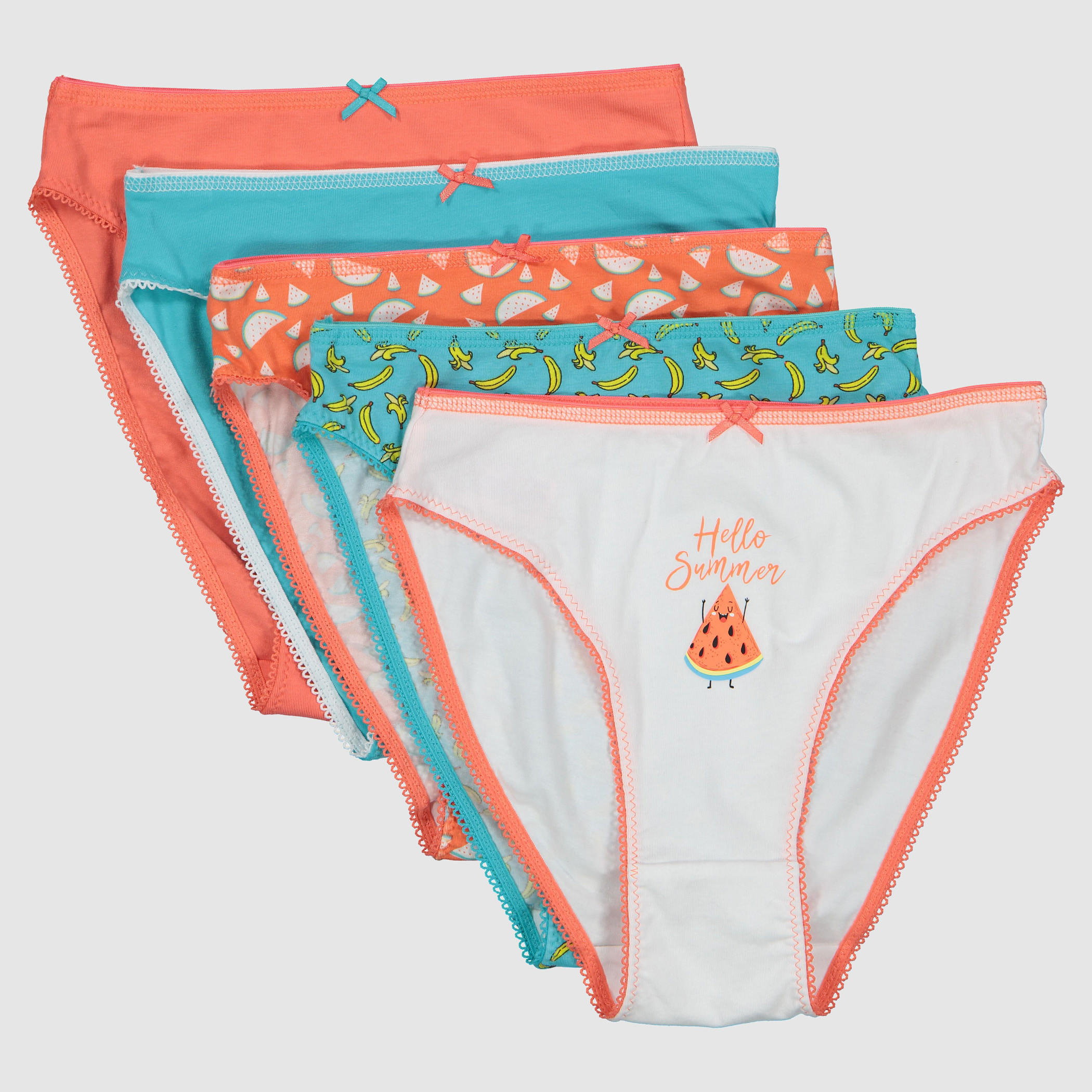 Assorted Briefs with Elasticised Waistband - Set of 5-women-clothing-lingerie-panties-image-1