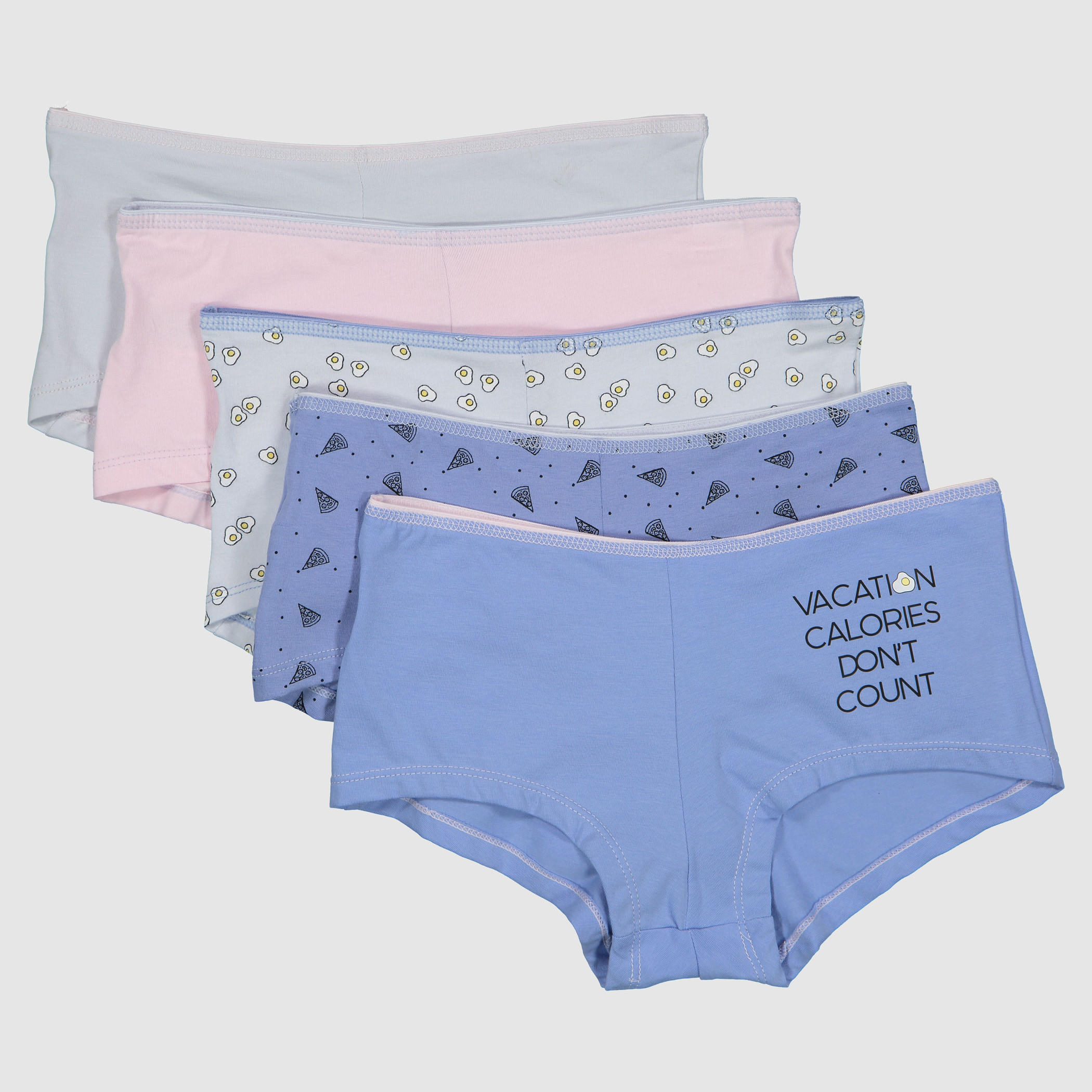 سراويل داخلية متنوعة بخصر مطّاطي - طقم من 5 قطع-women-clothing-lingerie-panties-image-1