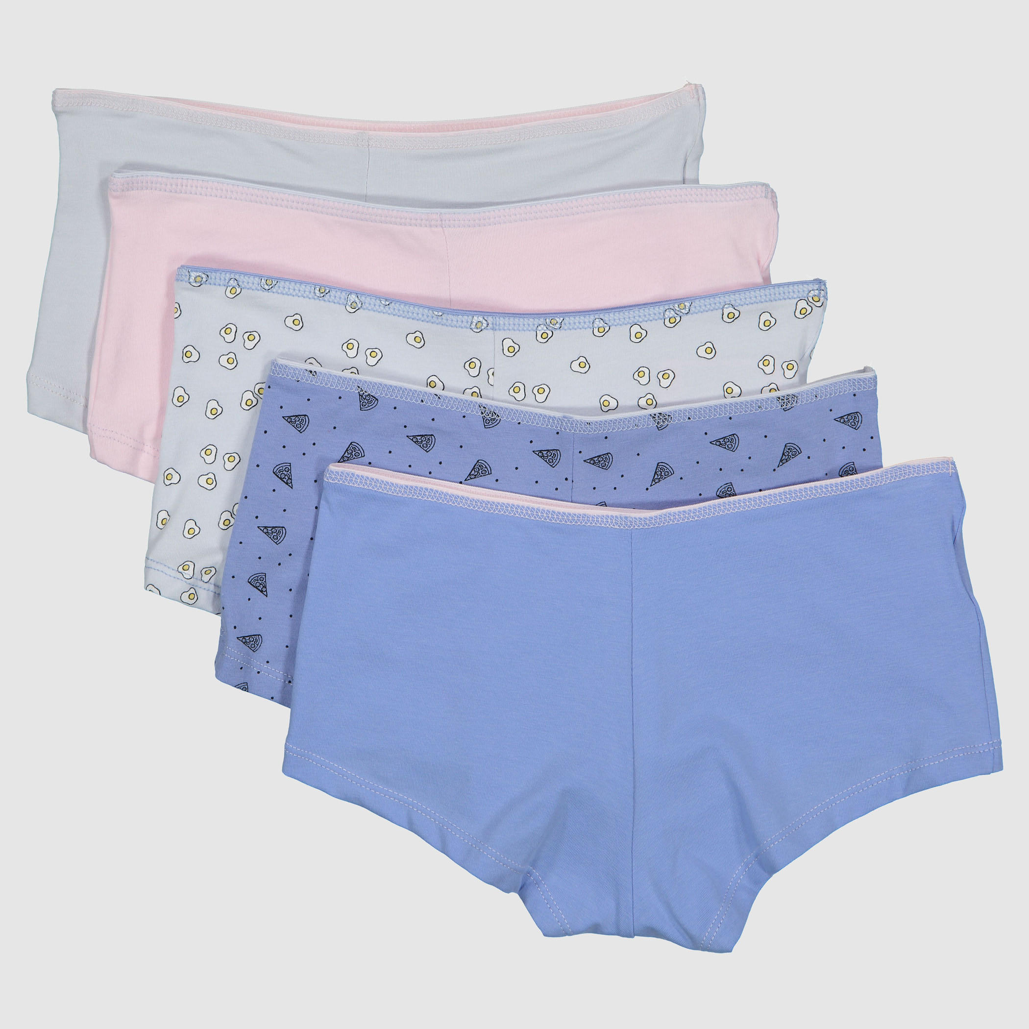 سراويل داخلية متنوعة بخصر مطّاطي - طقم من 5 قطع-women-clothing-lingerie-panties-image-2