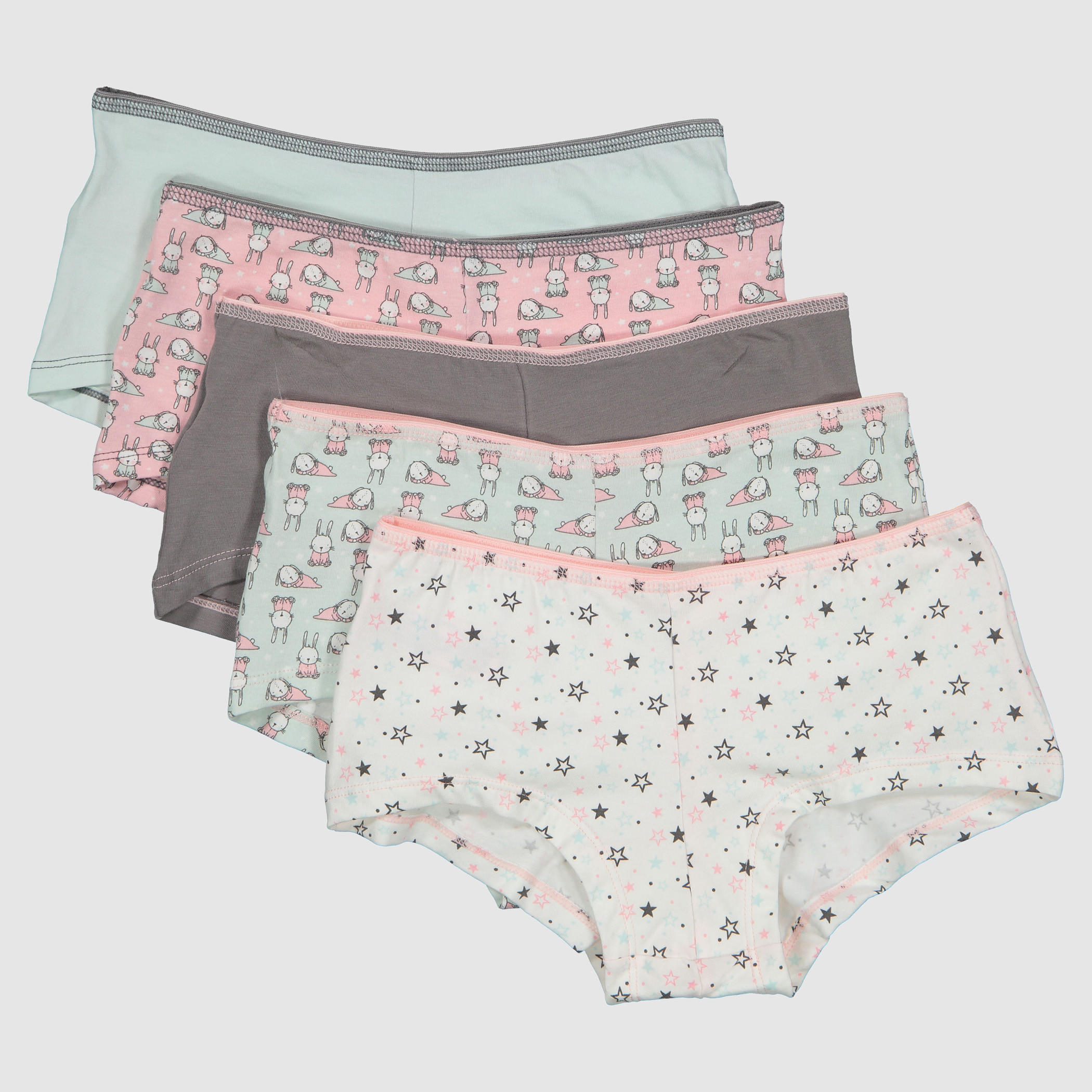 سراويل داخلية متنوعة بخصر مطّاطي - طقم من 5 قطع-women-clothing-lingerie-panties-image-2