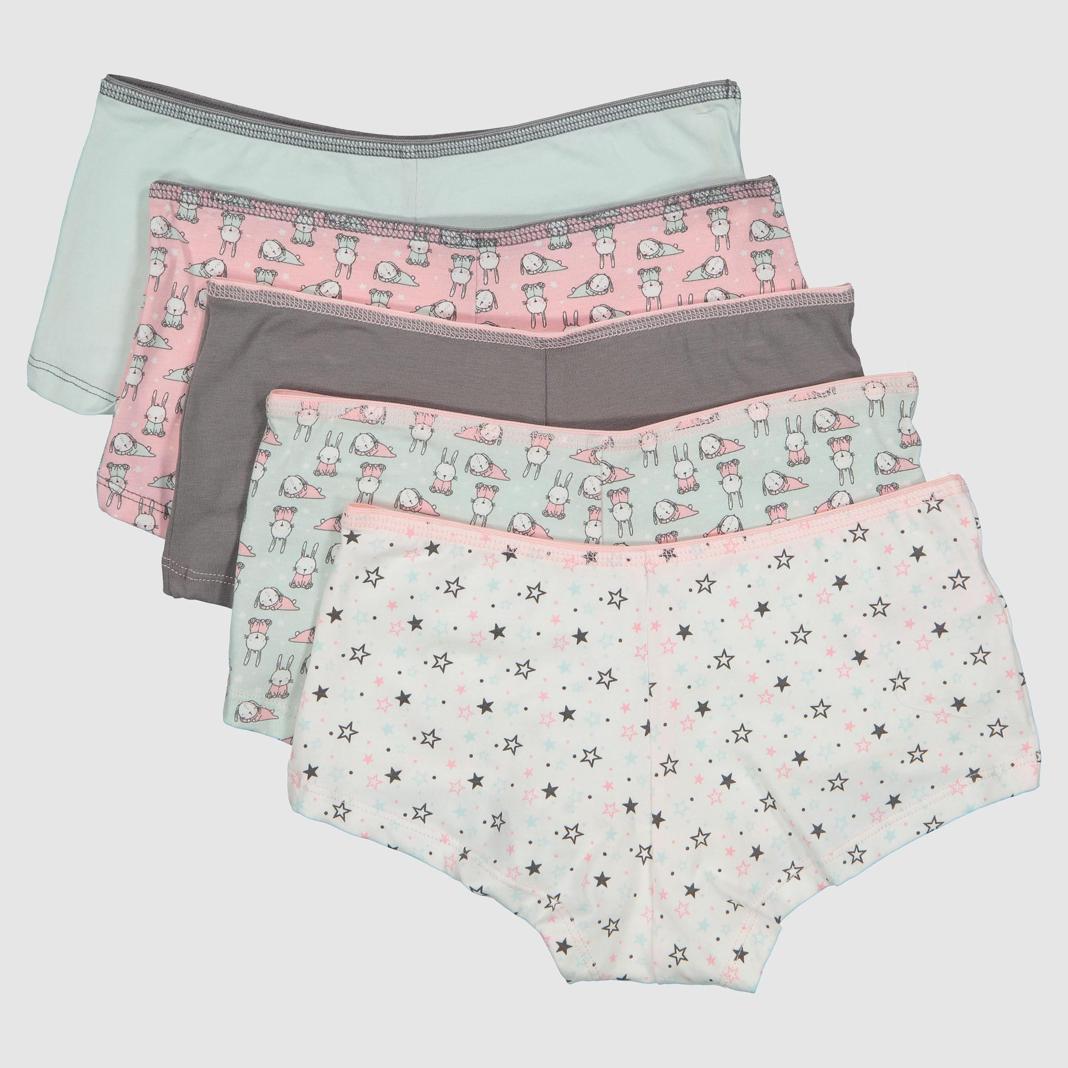 سراويل داخلية متنوعة بخصر مطّاطي - طقم من 5 قطع-women-clothing-lingerie-panties-image-1