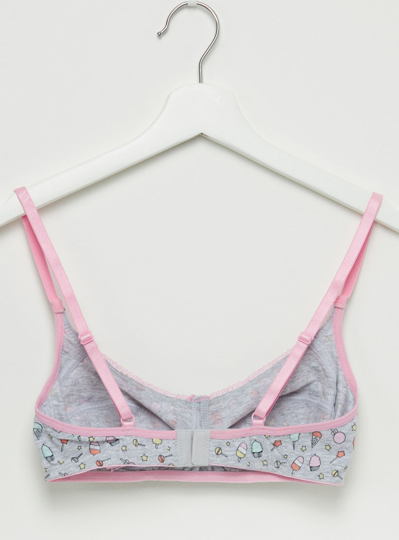 صدريّة بحمّالات قابلة للتعديل ومشبك إغلاق وتفاصيل دانتيل - طقم من قطعتين-women-clothing-lingerie-bras-image-3