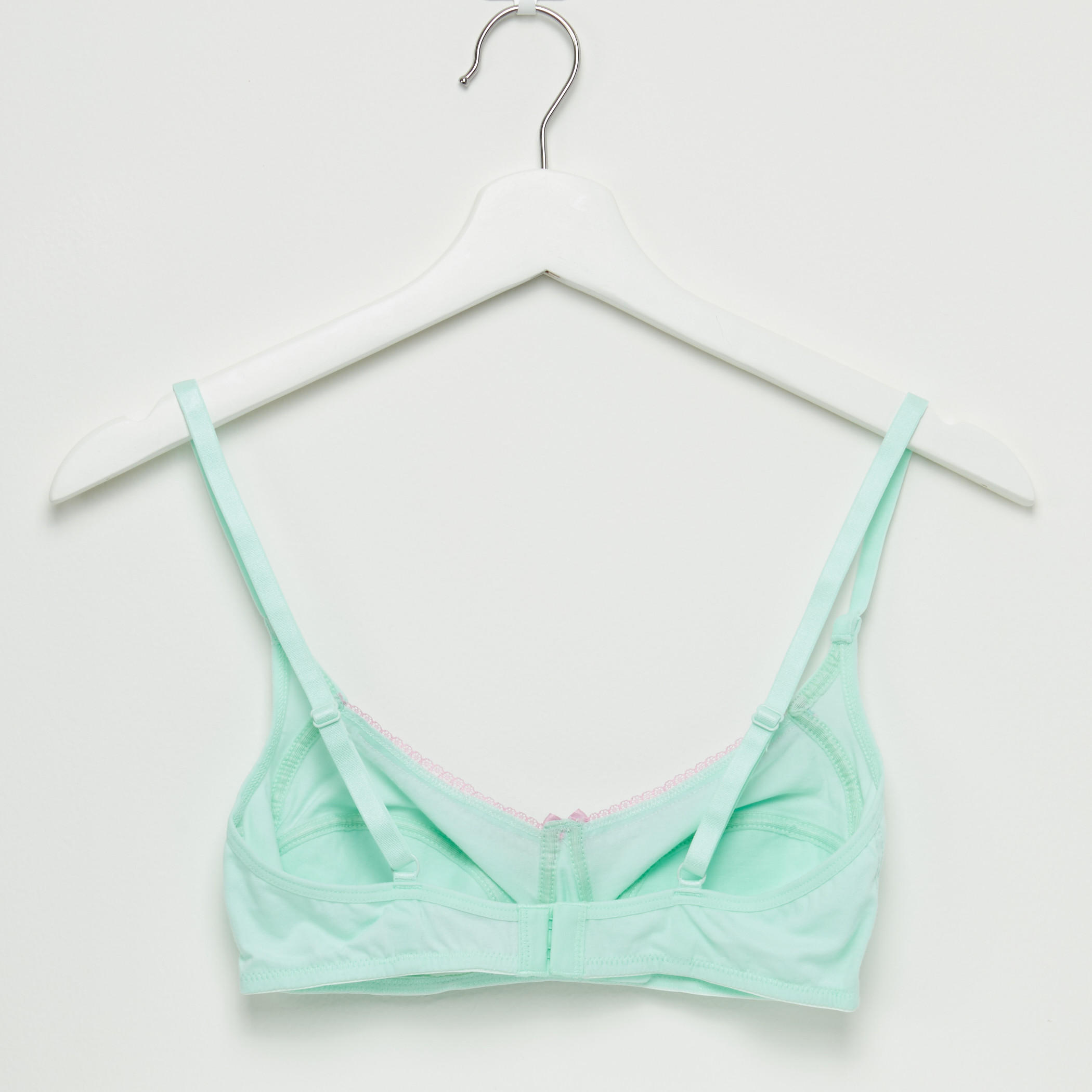 صدريّة بحمّالات قابلة للتعديل ومشبك إغلاق وتفاصيل دانتيل - طقم من قطعتين-women-clothing-lingerie-bras-image-5