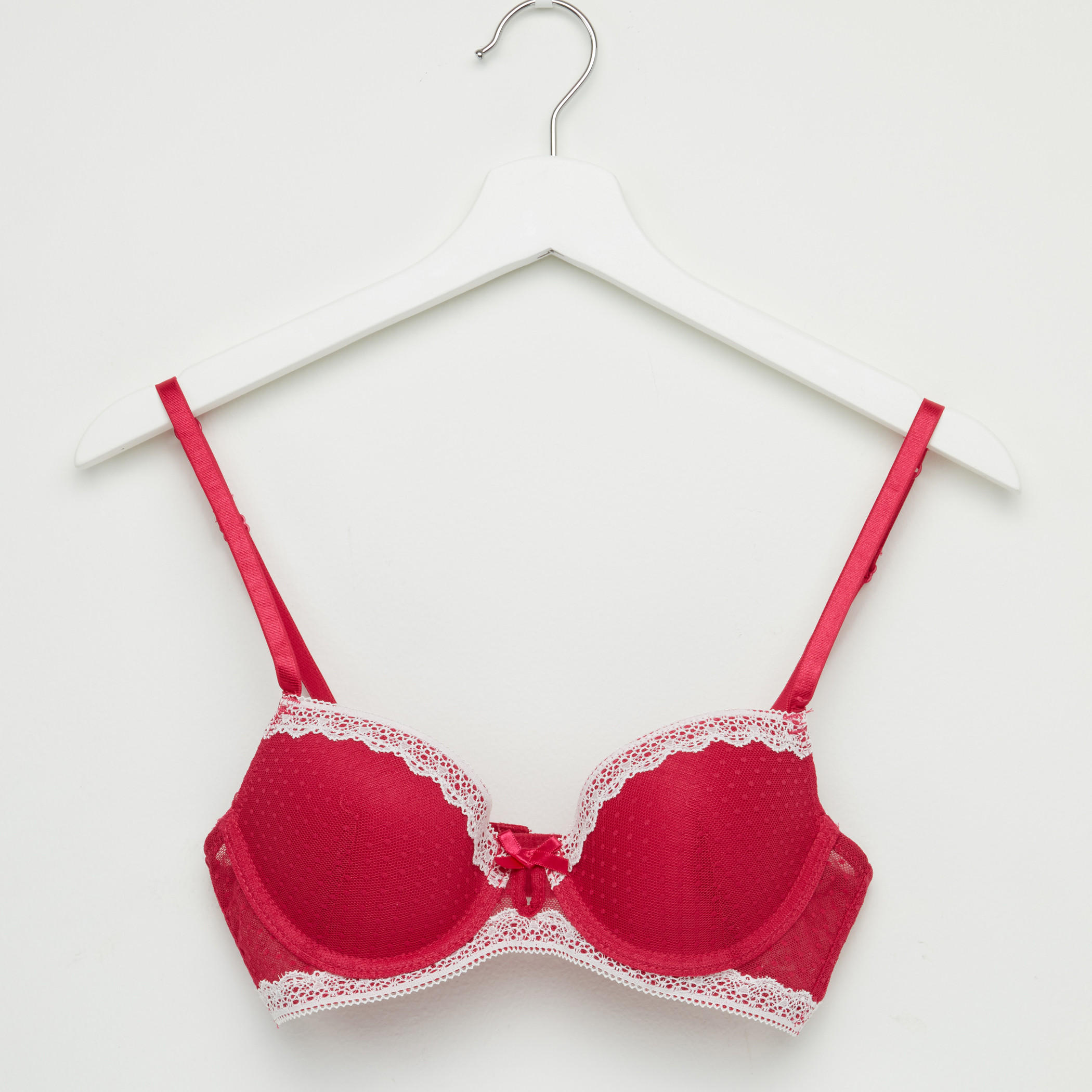 صدرية مطبعة بتفاصيل دانتيل وخطافة إغلاق-women-clothing-lingerie-bras-image-1