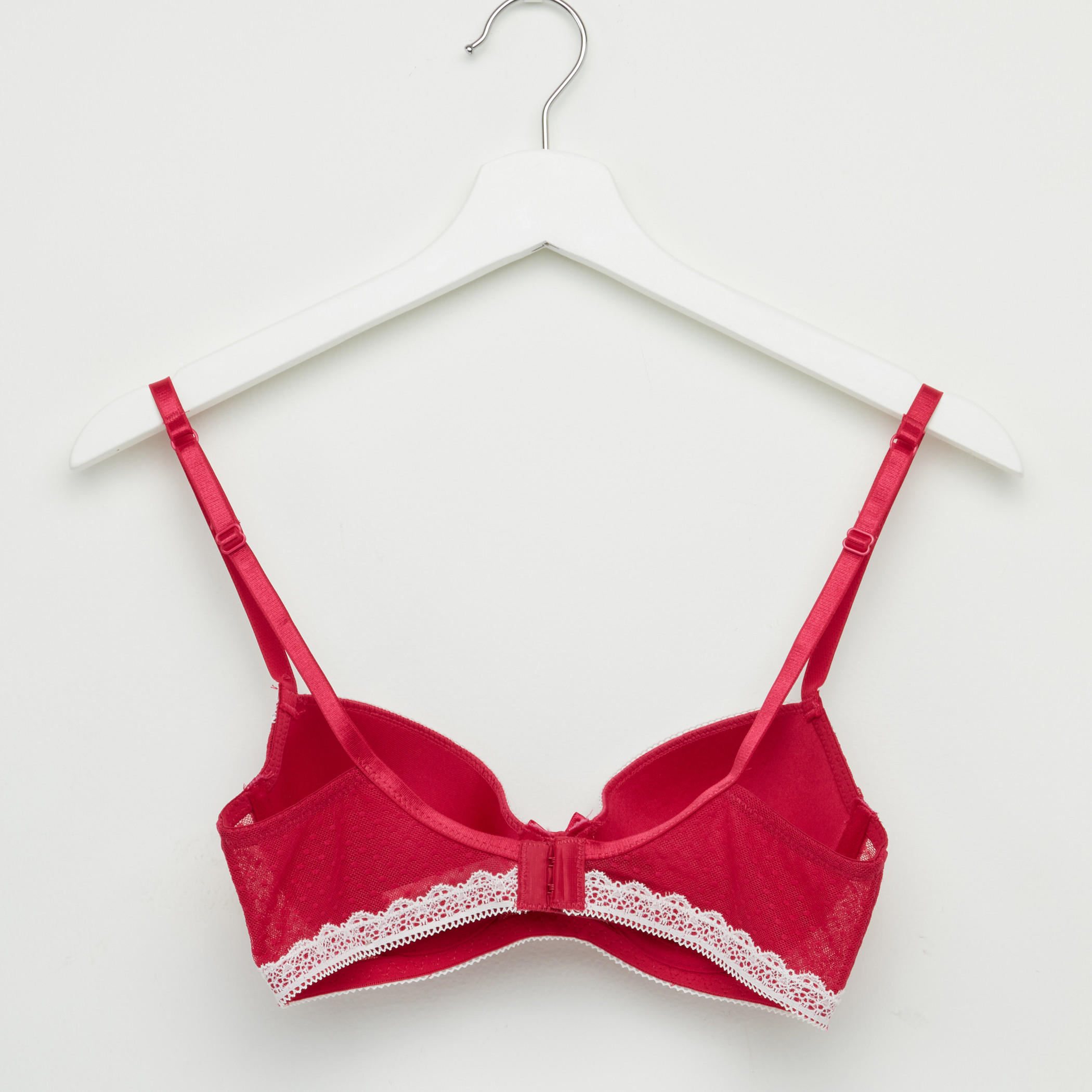 صدرية مطبعة بتفاصيل دانتيل وخطافة إغلاق-women-clothing-lingerie-bras-image-2