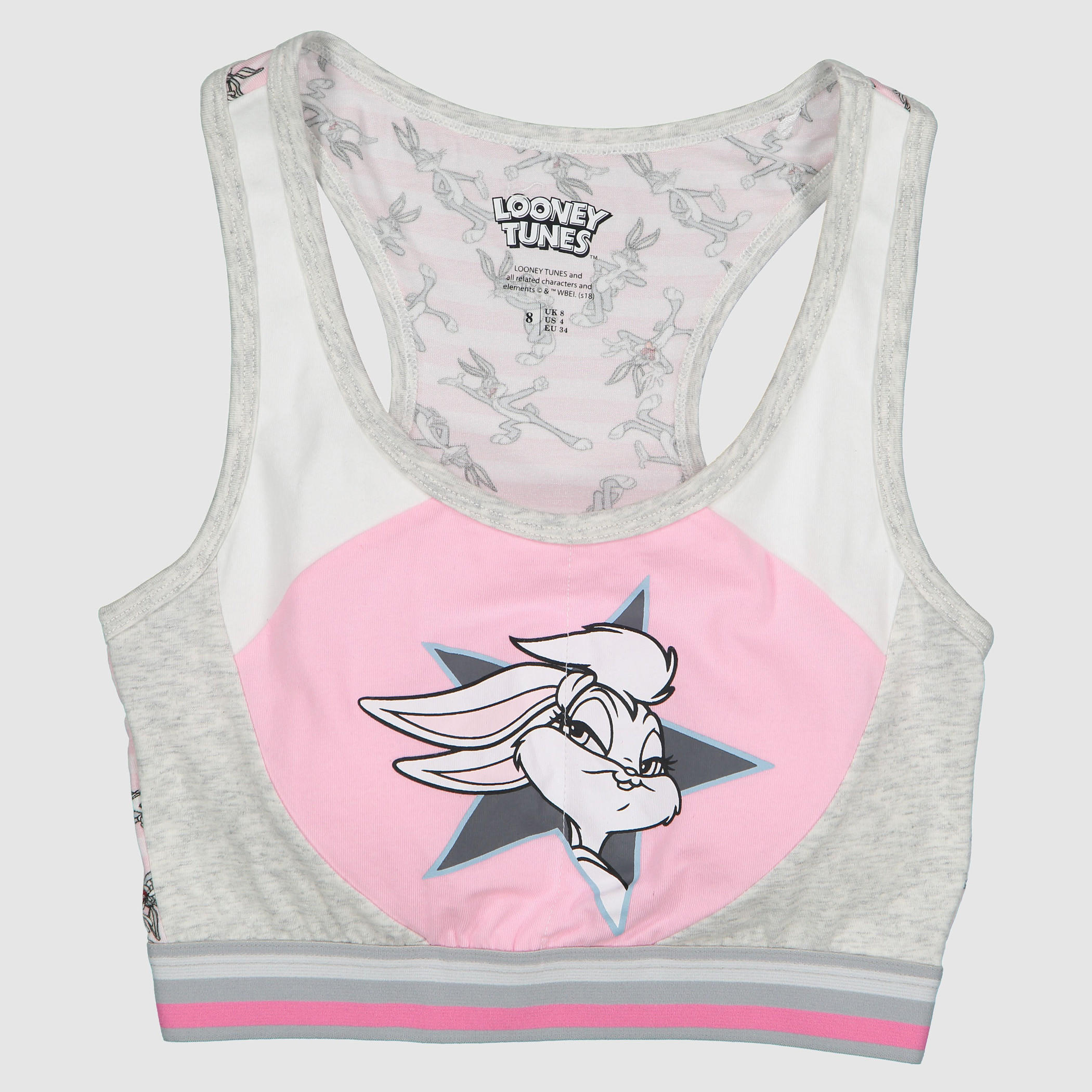 صدريّة رياضية غير مبطّنة بظهر متقاطع وطبعات-women-clothing-lingerie-bras-image-1