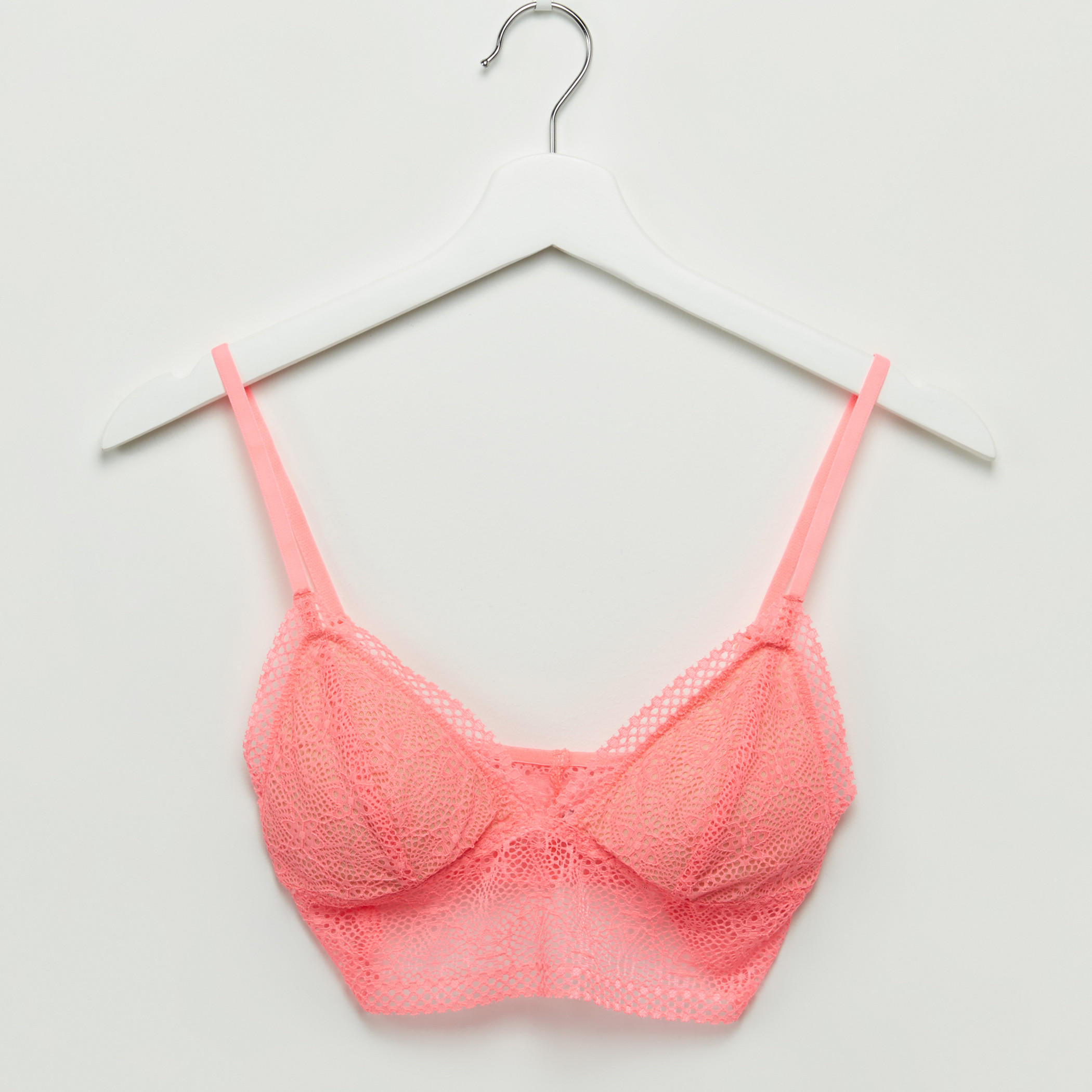 صدرية بيكيني بتفاصيل دانتيل وحمّالات قابلة للتعديل وبطانة خفيفة-women-clothing-lingerie-bras-image-1