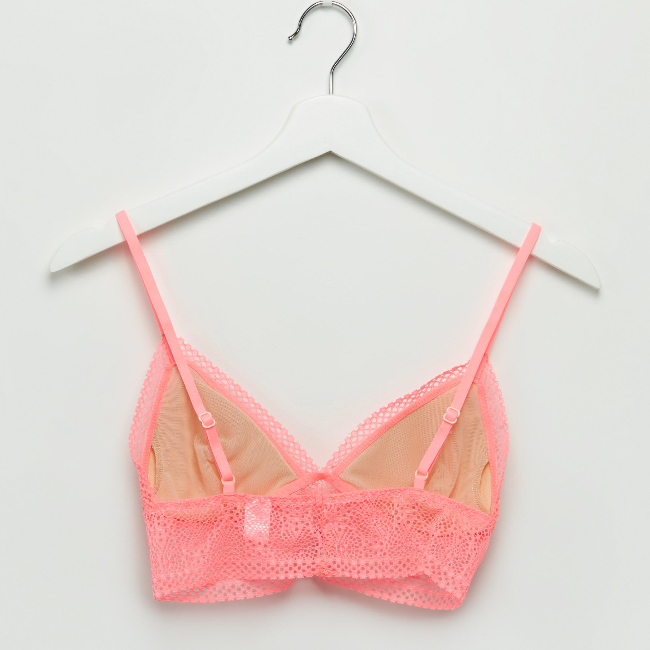 صدرية بيكيني بتفاصيل دانتيل وحمّالات قابلة للتعديل وبطانة خفيفة-women-clothing-lingerie-bras-image-2