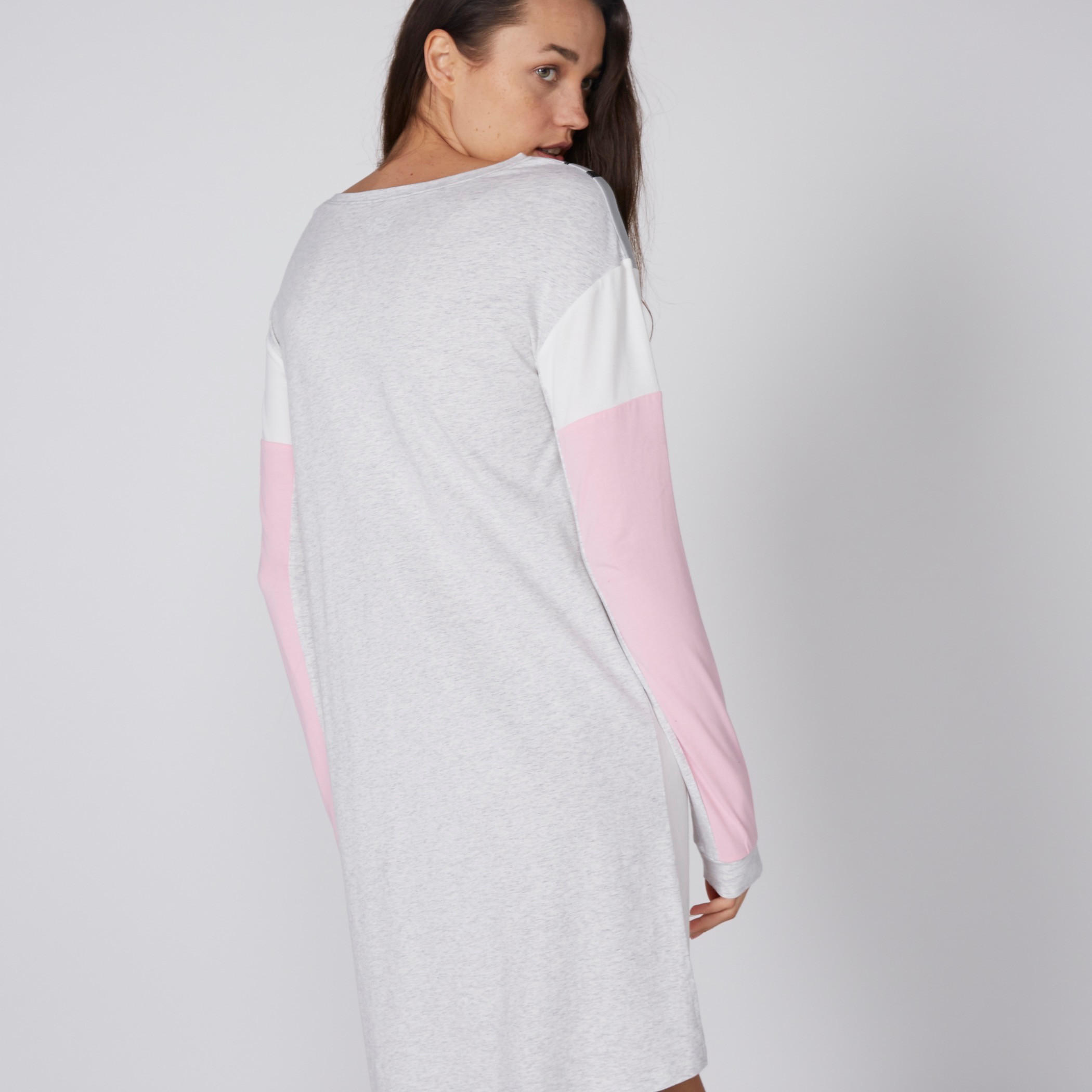 Bugs Bunny Printed Sleep Dress with Round Neck and Long Sleeves-women-clothing-nightwear-nighties-image-3