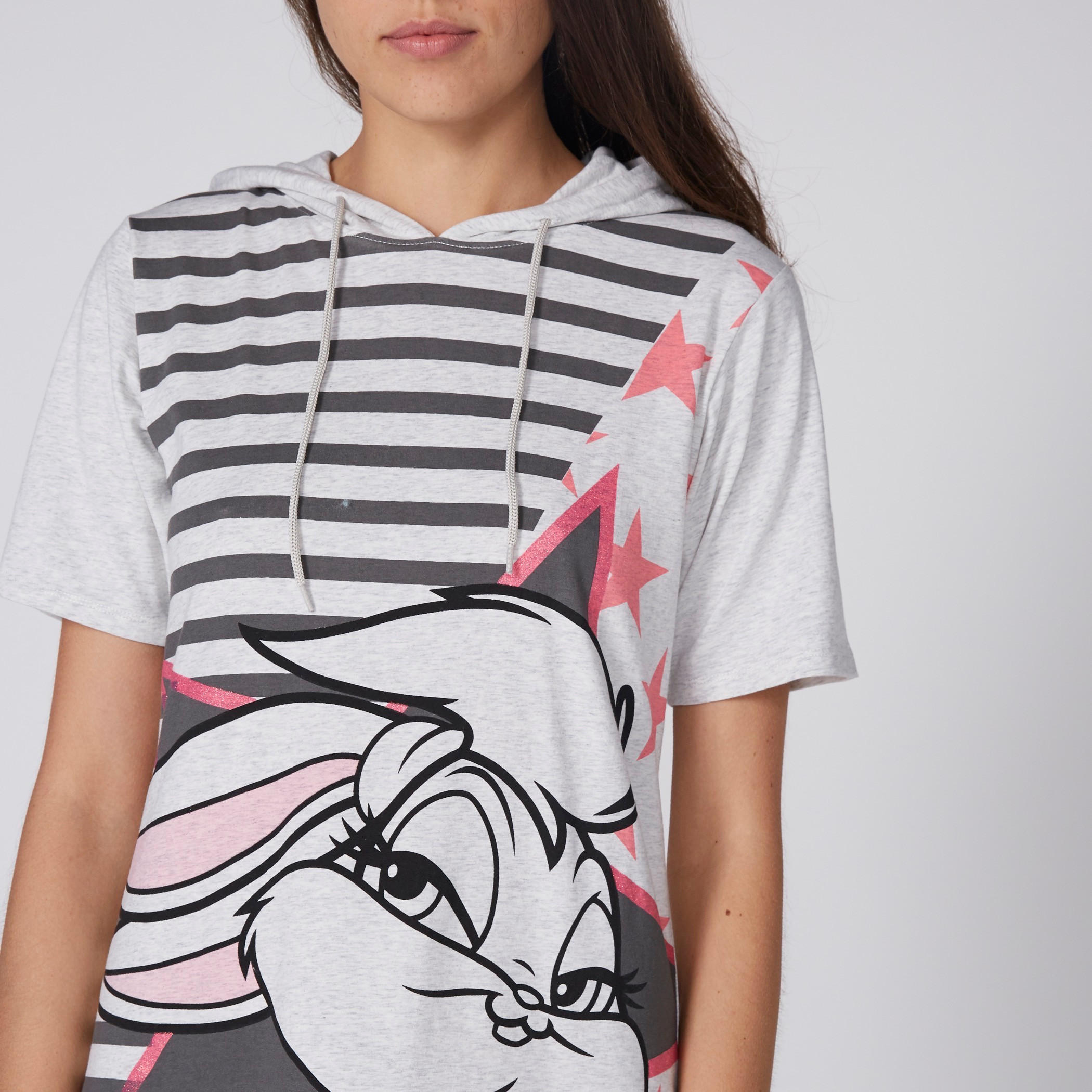 قميص نوم بطبعات لولا وأكمام قصيرة وقبّعة-women-clothing-nightwear-nighties-image-4
