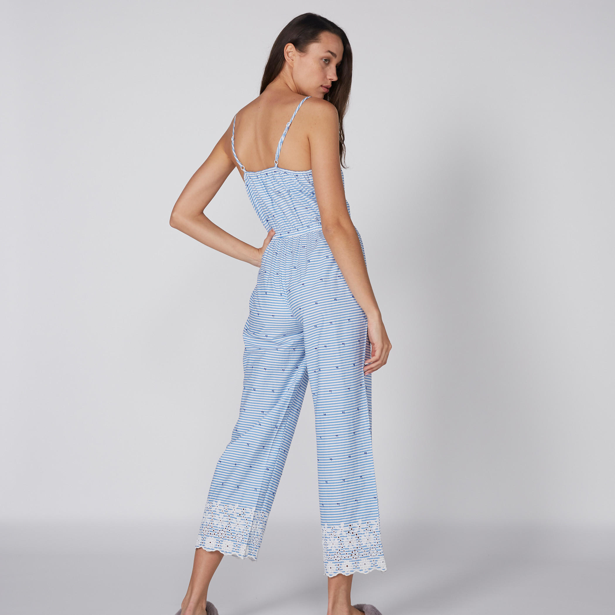 Striped Sleeveless Jumpsuit-women-clothing-nightwear-nighties-image-3