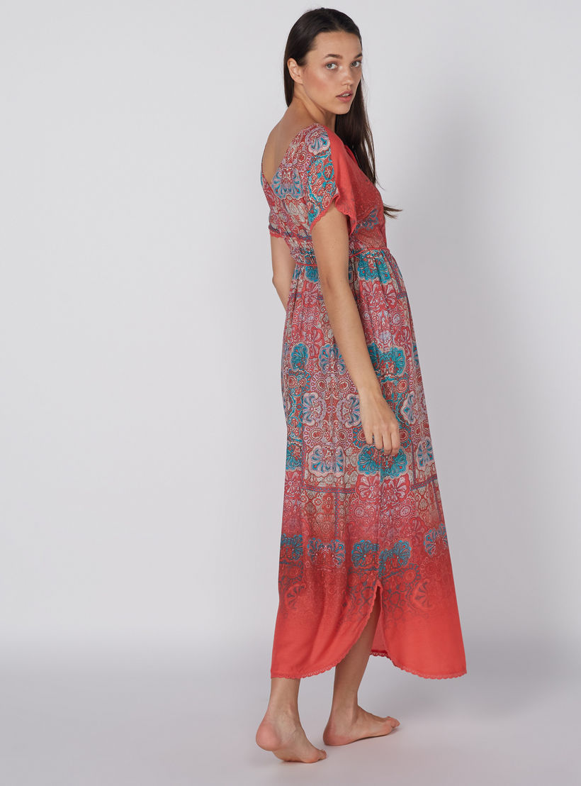 قميص نوم طويل بأكمام قصيرة وأربطة وطبعات-women-clothing-nightwear-nighties-image-3
