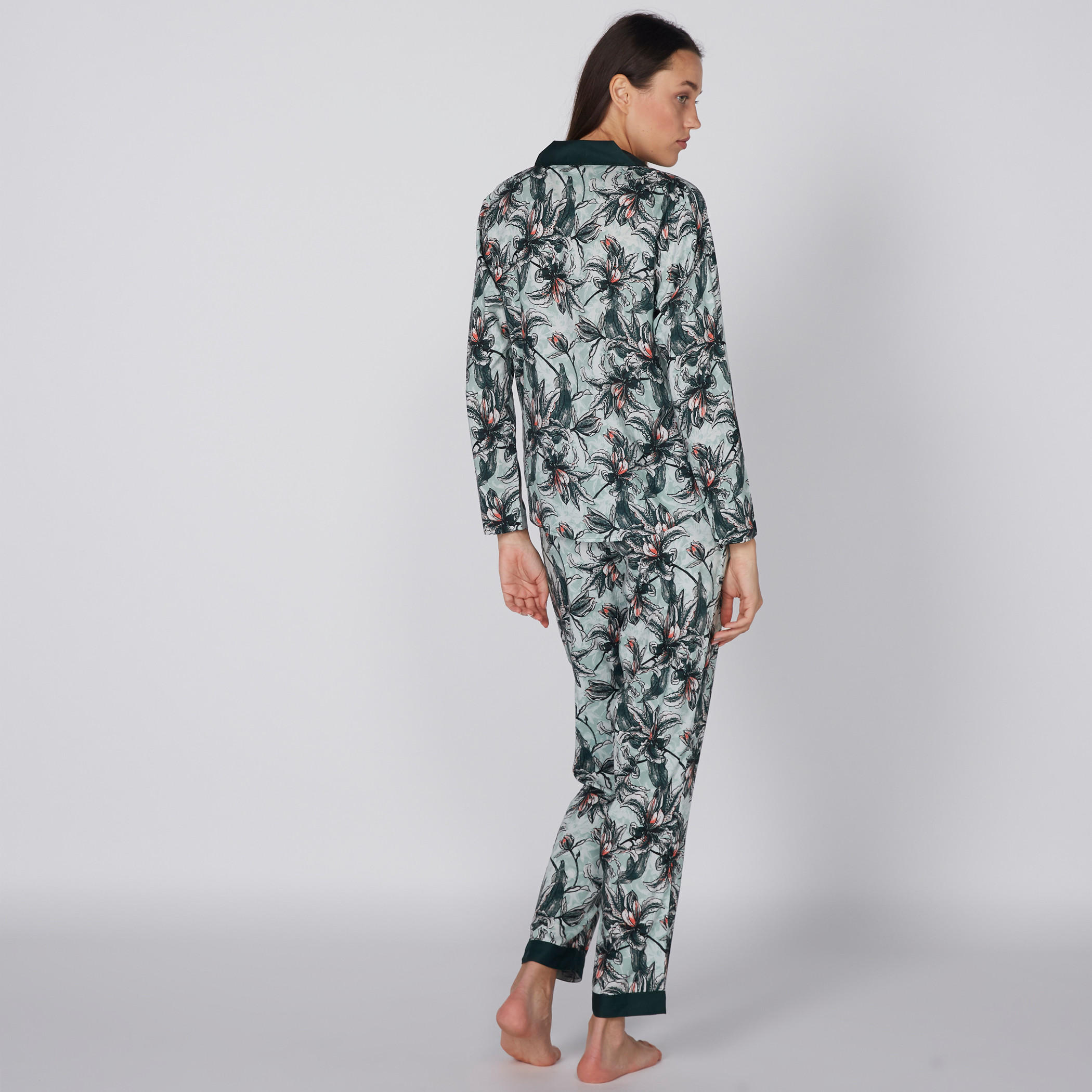 طقم بنطال بيجاما وقميص بطبعات الأزهار-women-clothing-nightwear-pyjamas-longsets-image-3