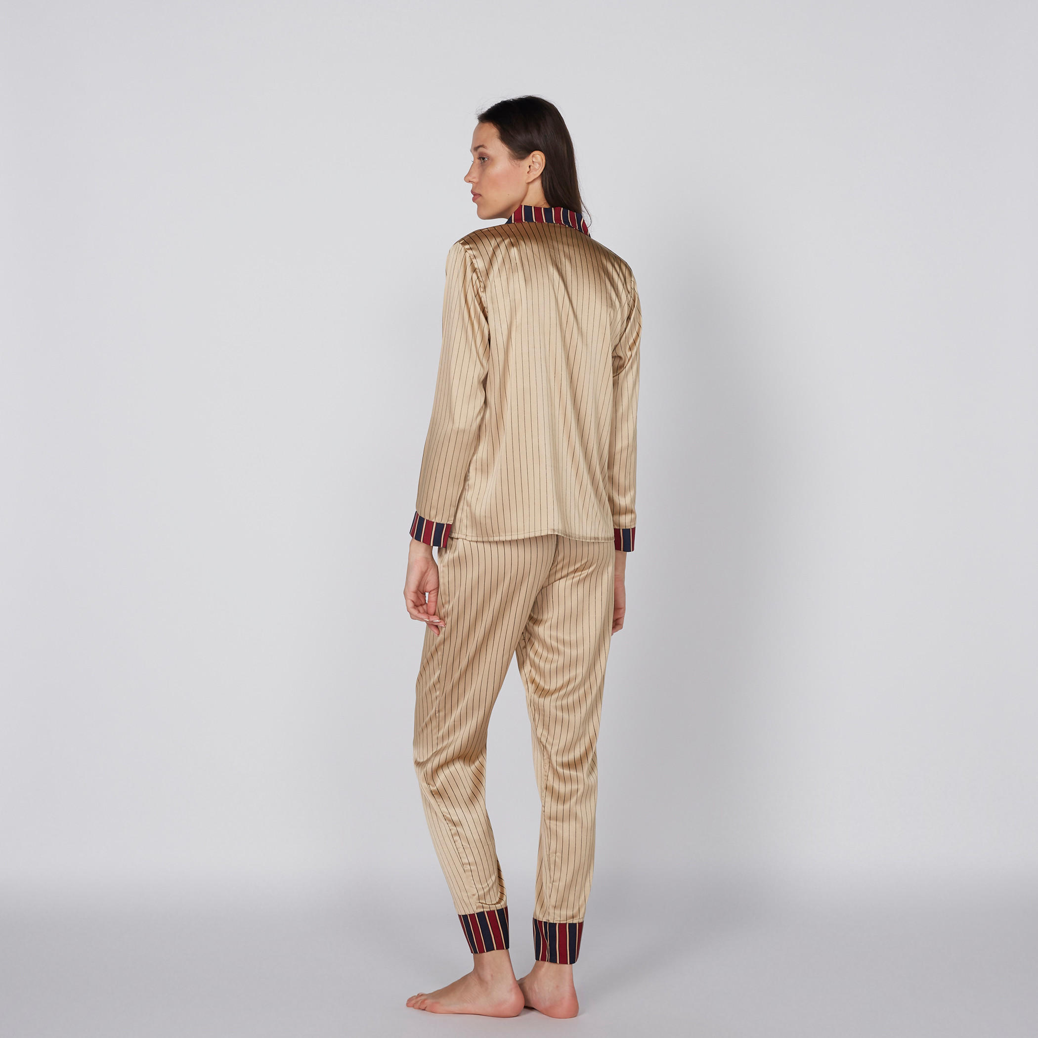 طقم بنطال بيجاما وقميص نوم مقلّم-women-clothing-nightwear-pyjamas-longsets-image-3