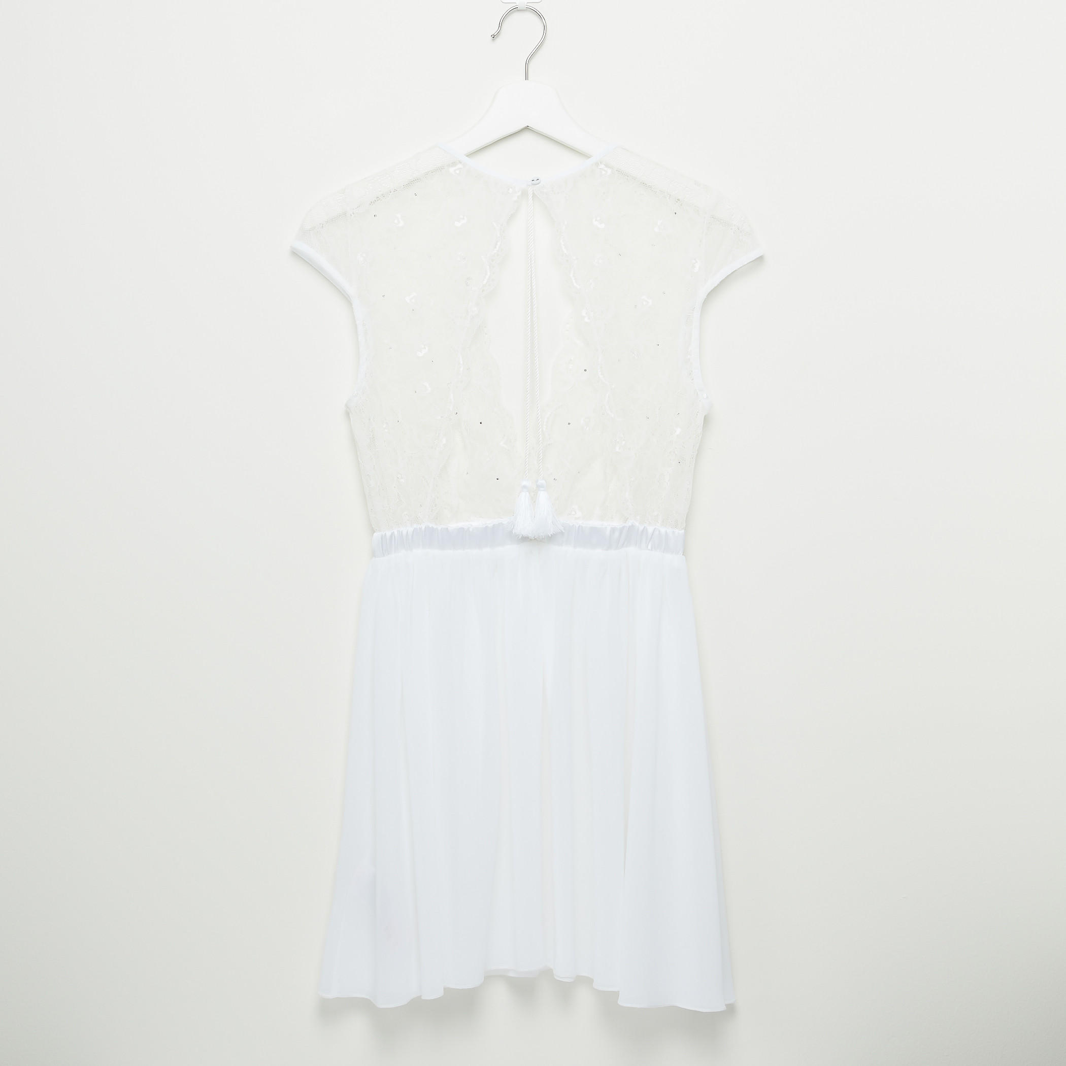 Lace Detail Sleep Dress with Cap Sleeves-women-clothing-nightwear-nighties-image-2