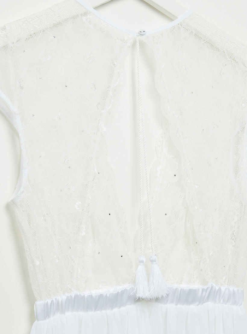 قميص نوم طويل بأكمام كاب وتفاصيل دانتيل-women-clothing-nightwear-nighties-image-3