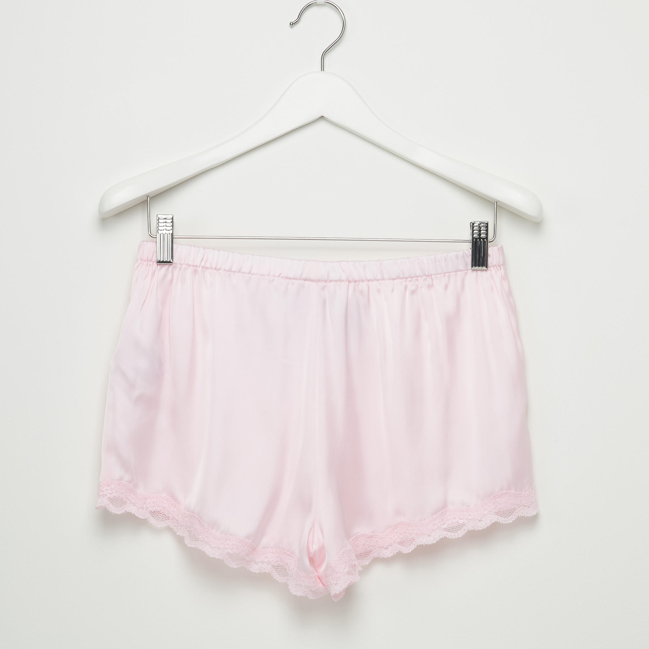 شورت بخصر مطّاطي وتفاصيل دانتيل - طقم من قطعتين-women-clothing-nightwear-pyjamas-longsets-image-5