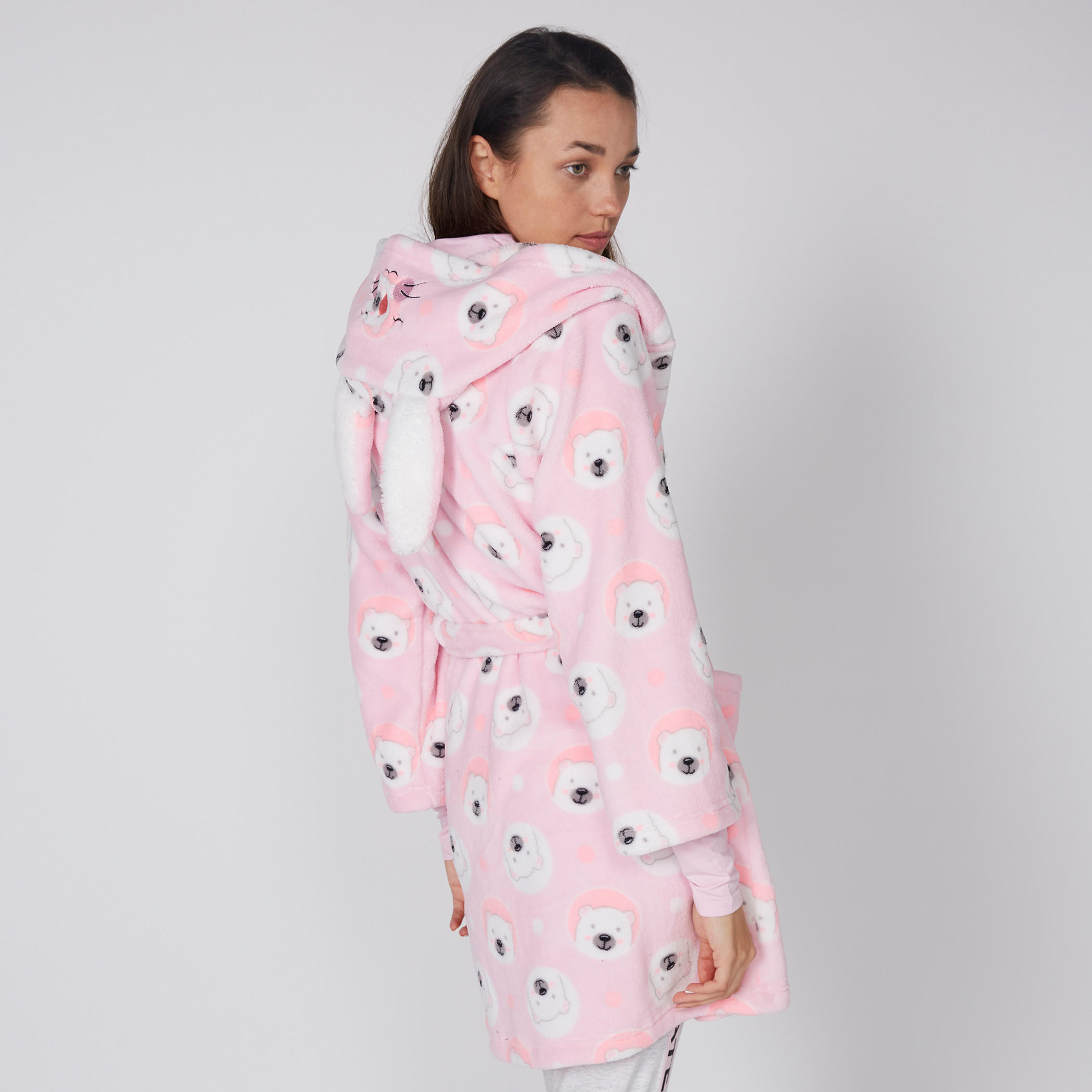 Printed Plush Robe with Long Sleeves and Hood-women-clothing-nightwear-robes-image-3