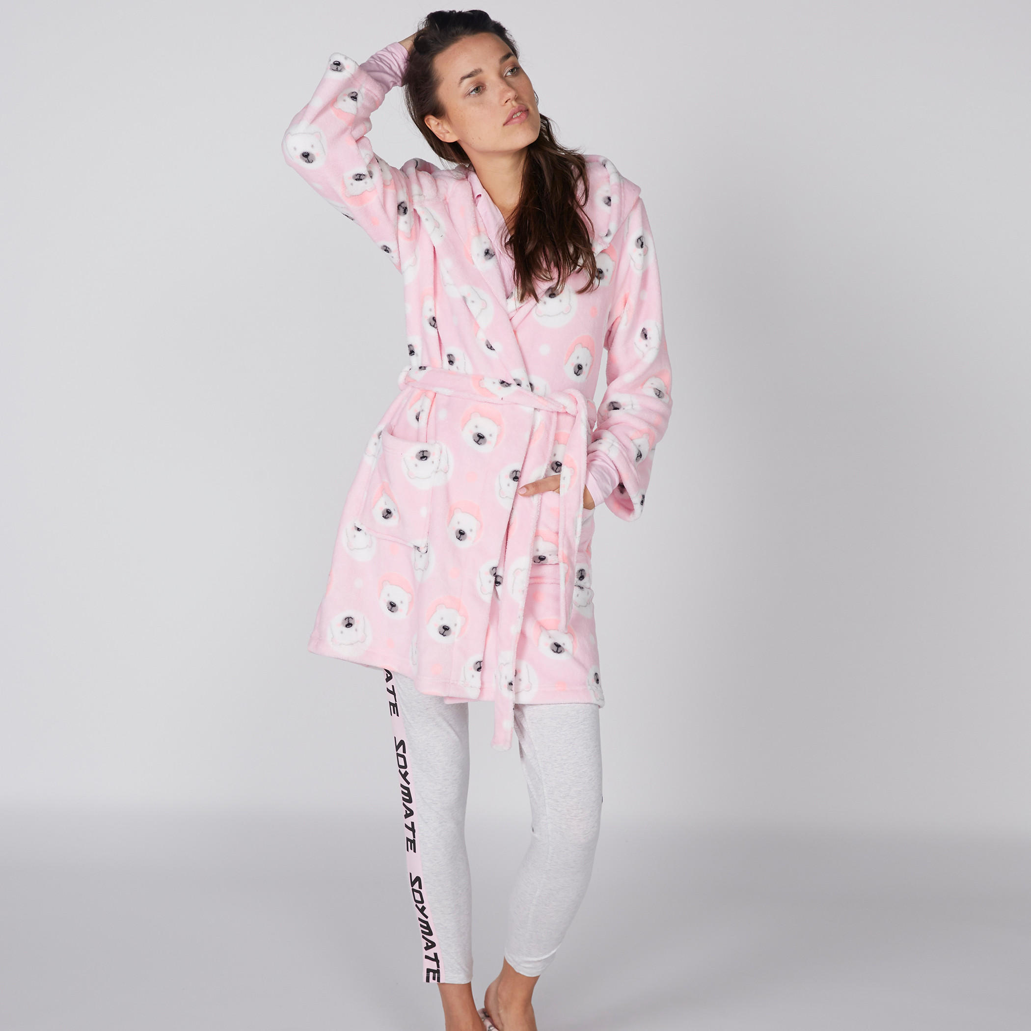 Printed Plush Robe with Long Sleeves and Hood-women-clothing-nightwear-robes-image-4