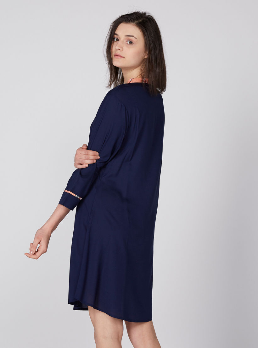 Printed Sleep Dress with 3/4 Sleeves - Set of 2-women-clothing-nightwear-pyjamas-tops-image-4
