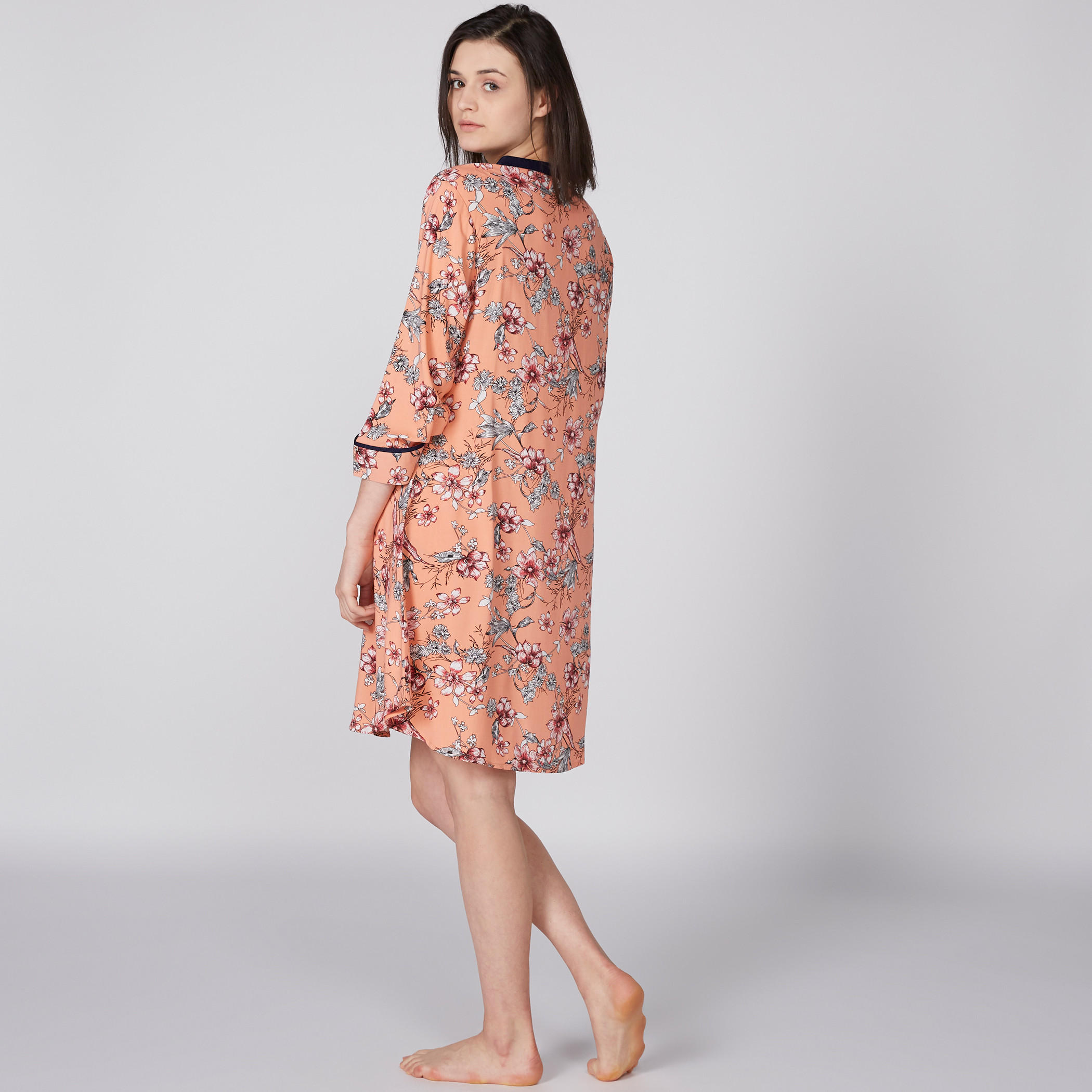 Printed Sleep Dress with 3/4 Sleeves - Set of 2-women-clothing-nightwear-pyjamas-tops-image-5